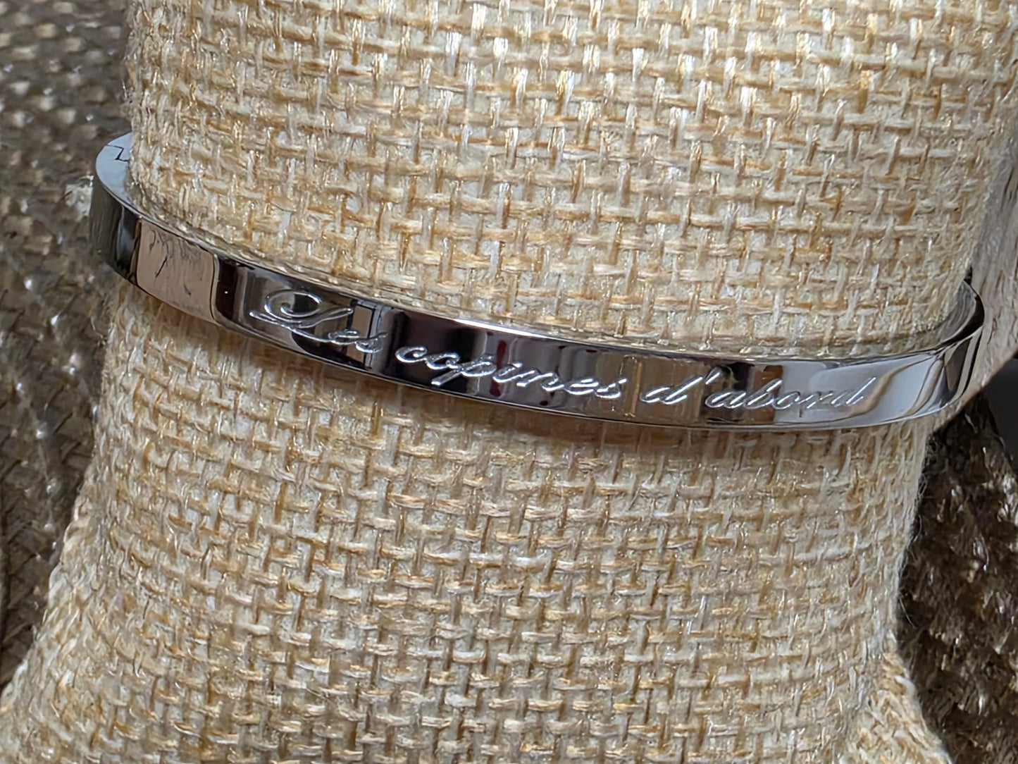 LES BRACELETS A MESSAGE " LES COPINES D'ABORD " Argenté