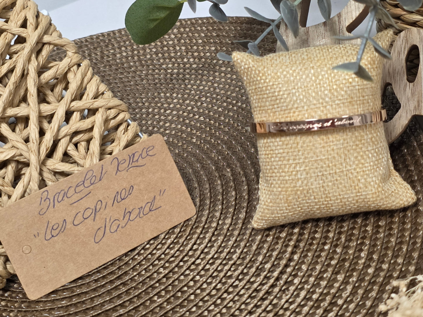 LES BRACELETS A MESSAGE " LES COPINES D'ABORD " Cuivré