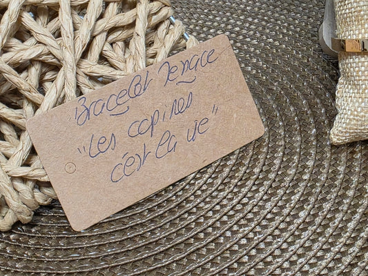 LES BRACELETS A MESSAGE " LES COPINES C'EST LA VIE " Doré