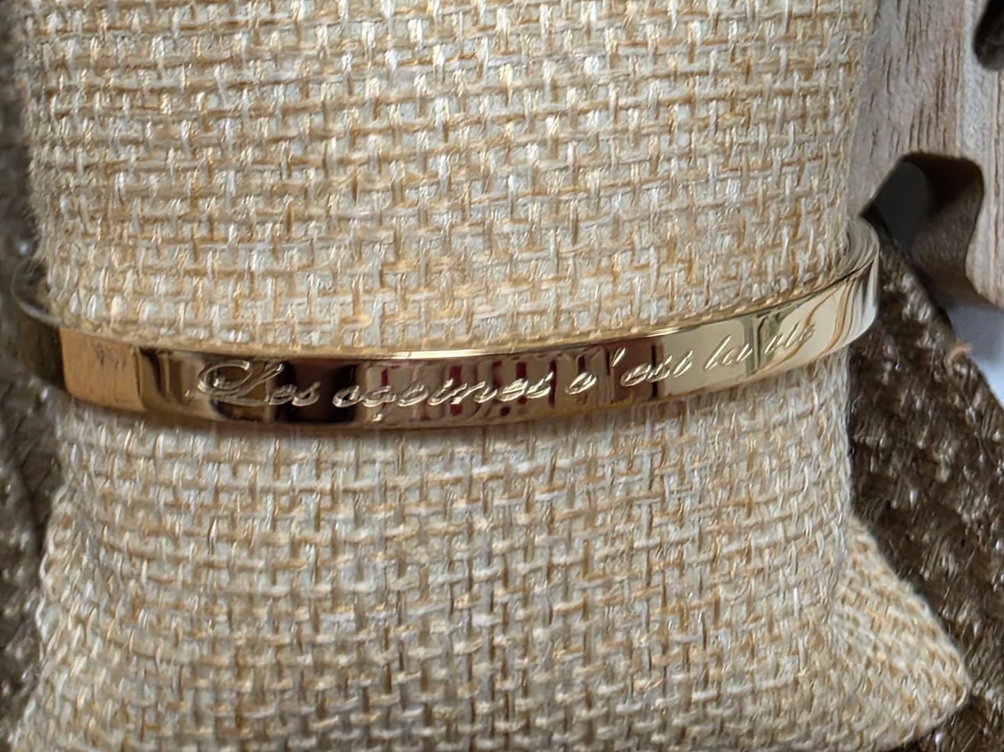 LES BRACELETS A MESSAGE " LES COPINES C'EST LA VIE " Doré