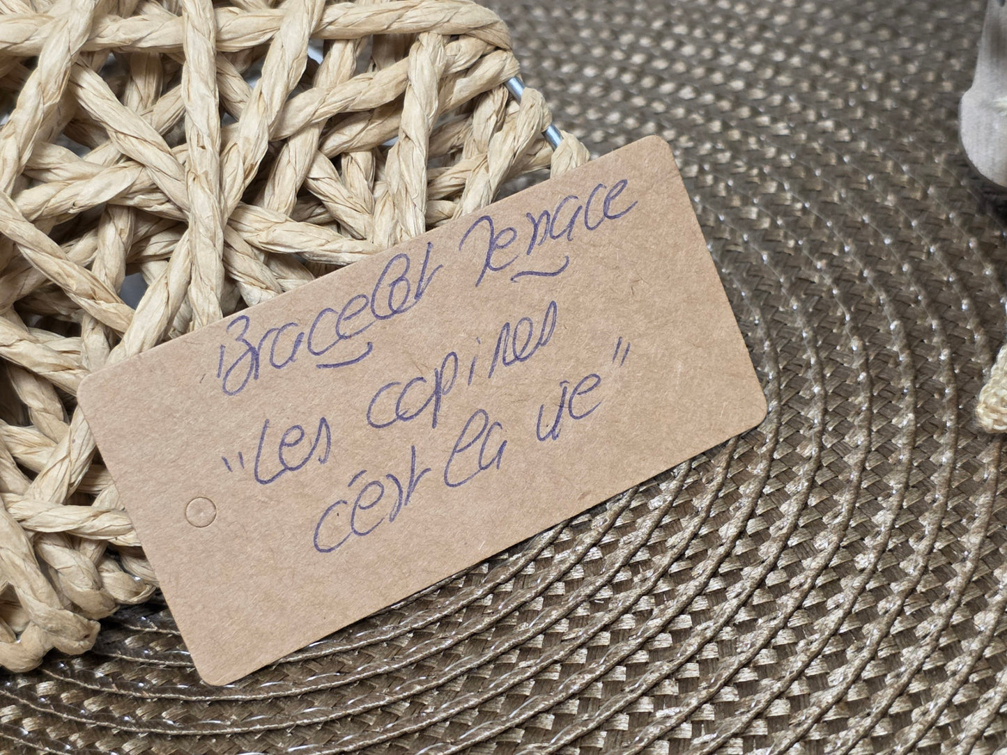 LES BRACELETS A MESSAGE " LES COPINES C'EST LA VIE " Argenté