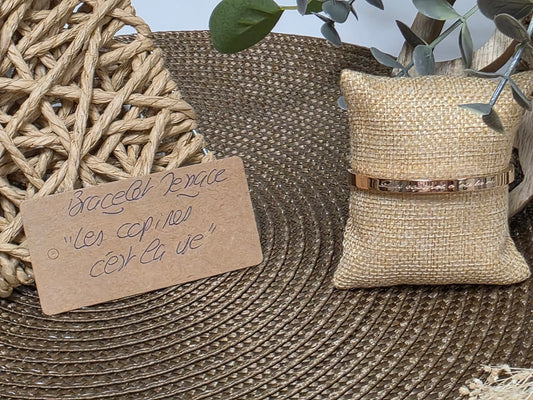 LES BRACELETS A MESSAGE " LES COPINES C'EST LA VIE " Cuivré