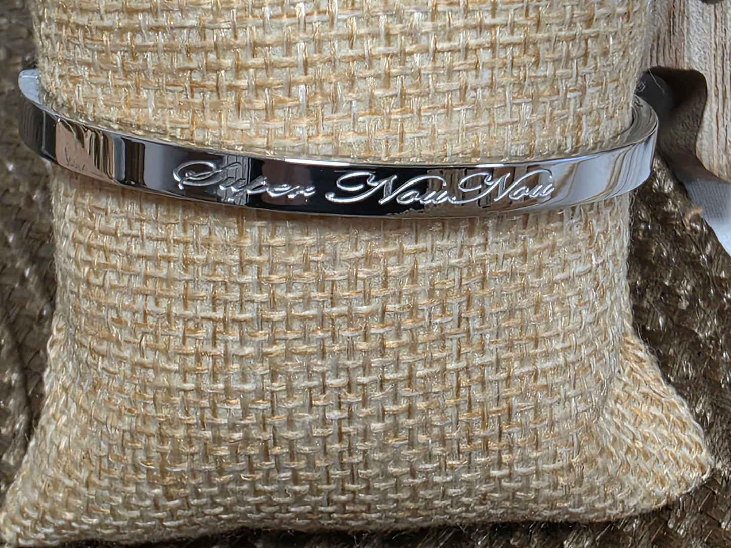 LES BRACELETS A MESSAGE " SUPER NOUNOU " Argenté
