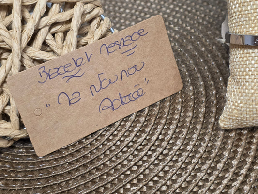 LES BRACELETS A MESSAGE " MA NOUNOU ADOREE " Argenté