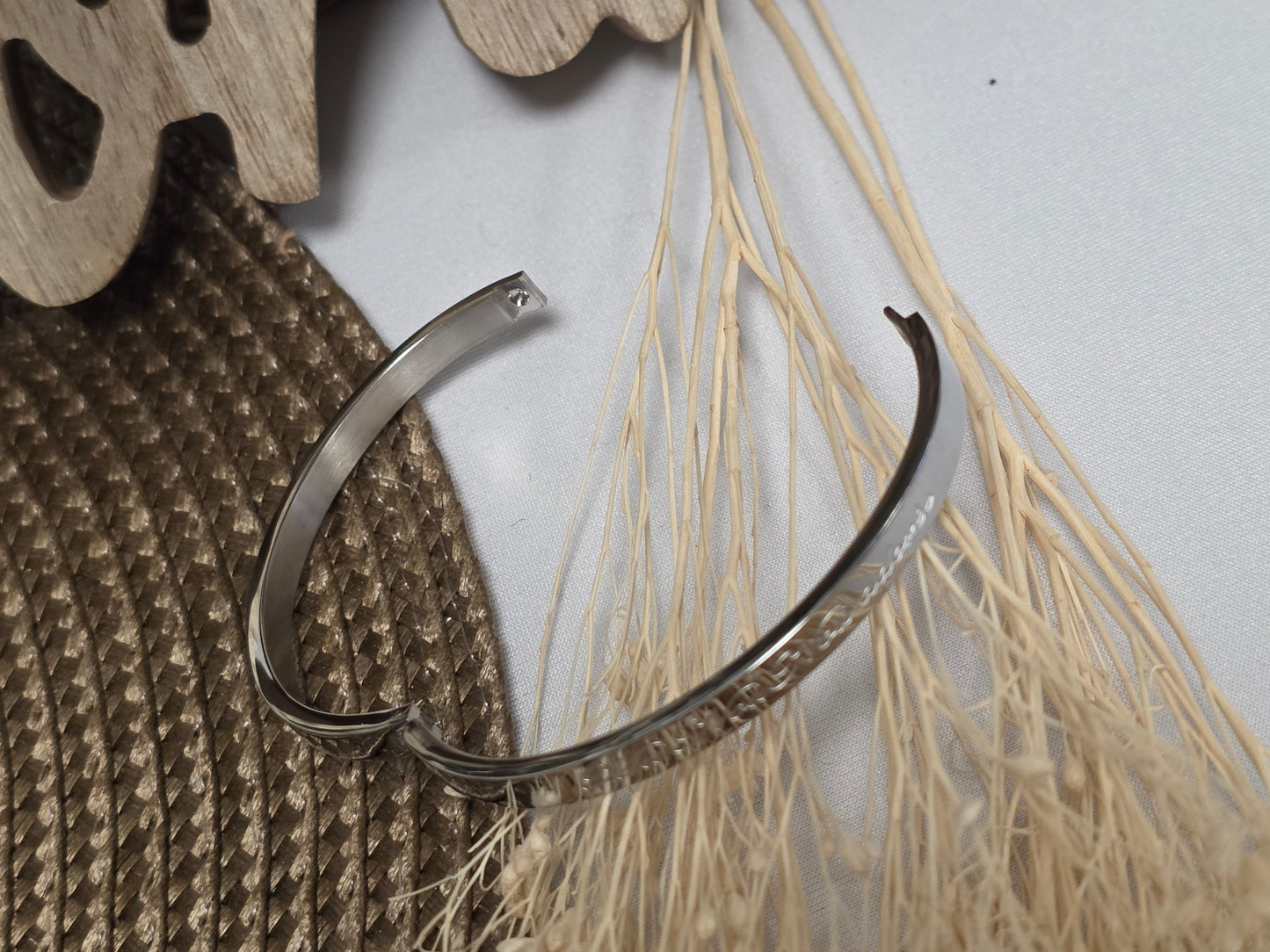 LES BRACELETS A MESSAGE " MA NOUNOU ADOREE " Argenté