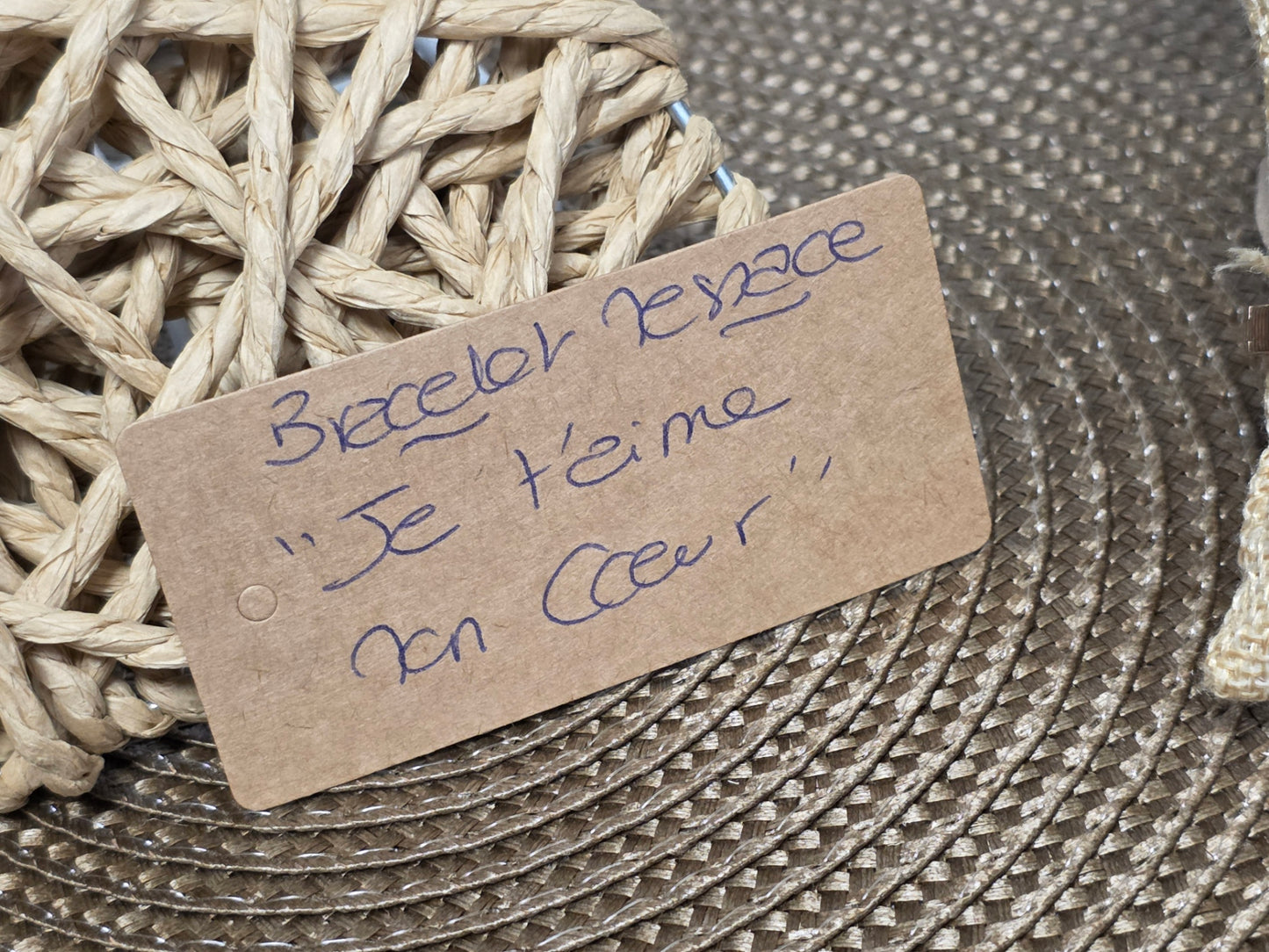 LES BRACELETS A MESSAGE " JE T'AIME MON COEUR " Cuivré