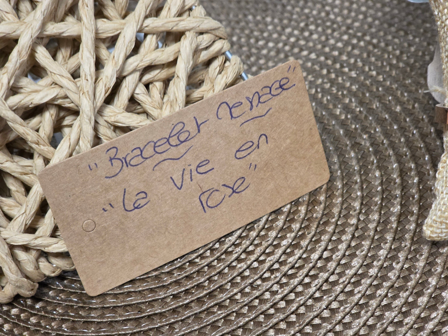 LES BRACELETS A MESSAGE " LA VIE EN ROSE " Cuivré