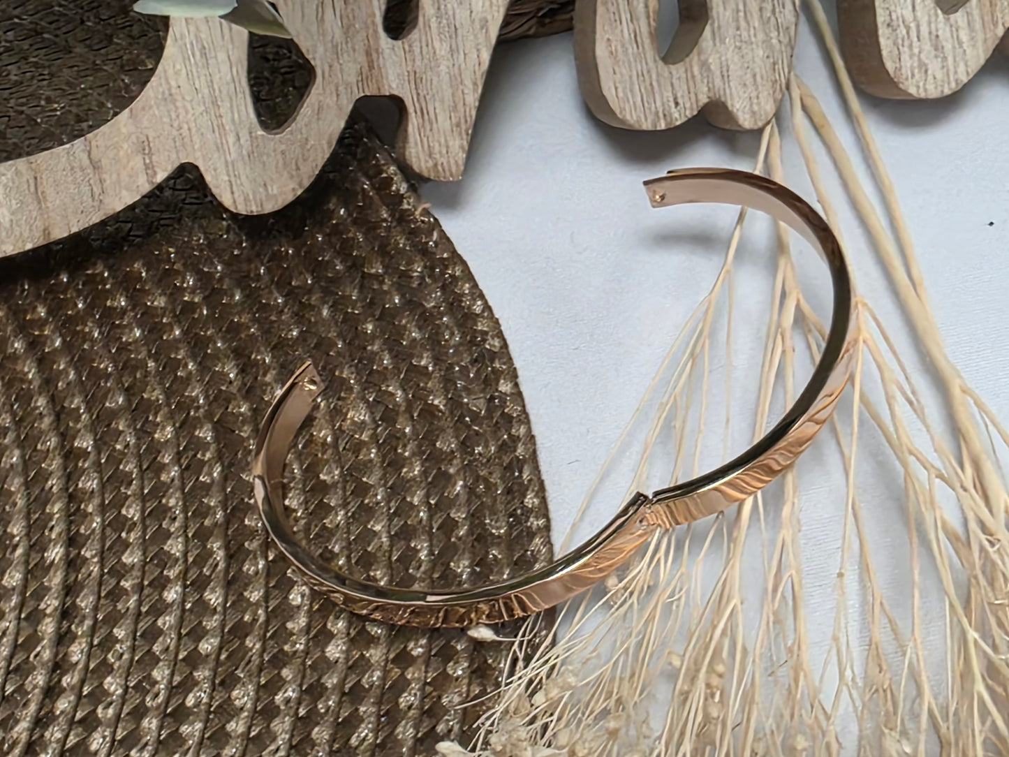 LES BRACELETS A MESSAGE " LA VIE EN ROSE " Cuivré