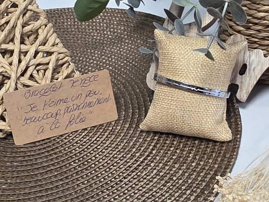 LES BRACELETS A MESSAGE " JE T'AIME UN PEU BEAUCOUP " Argenté