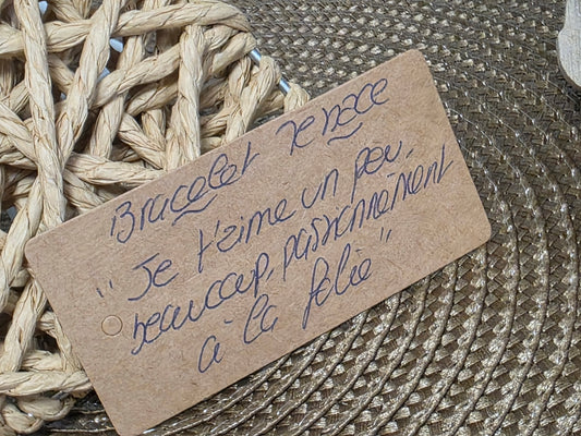 LES BRACELETS A MESSAGE " JE T'AIME UN PEU BEAUCOUP " Cuivré