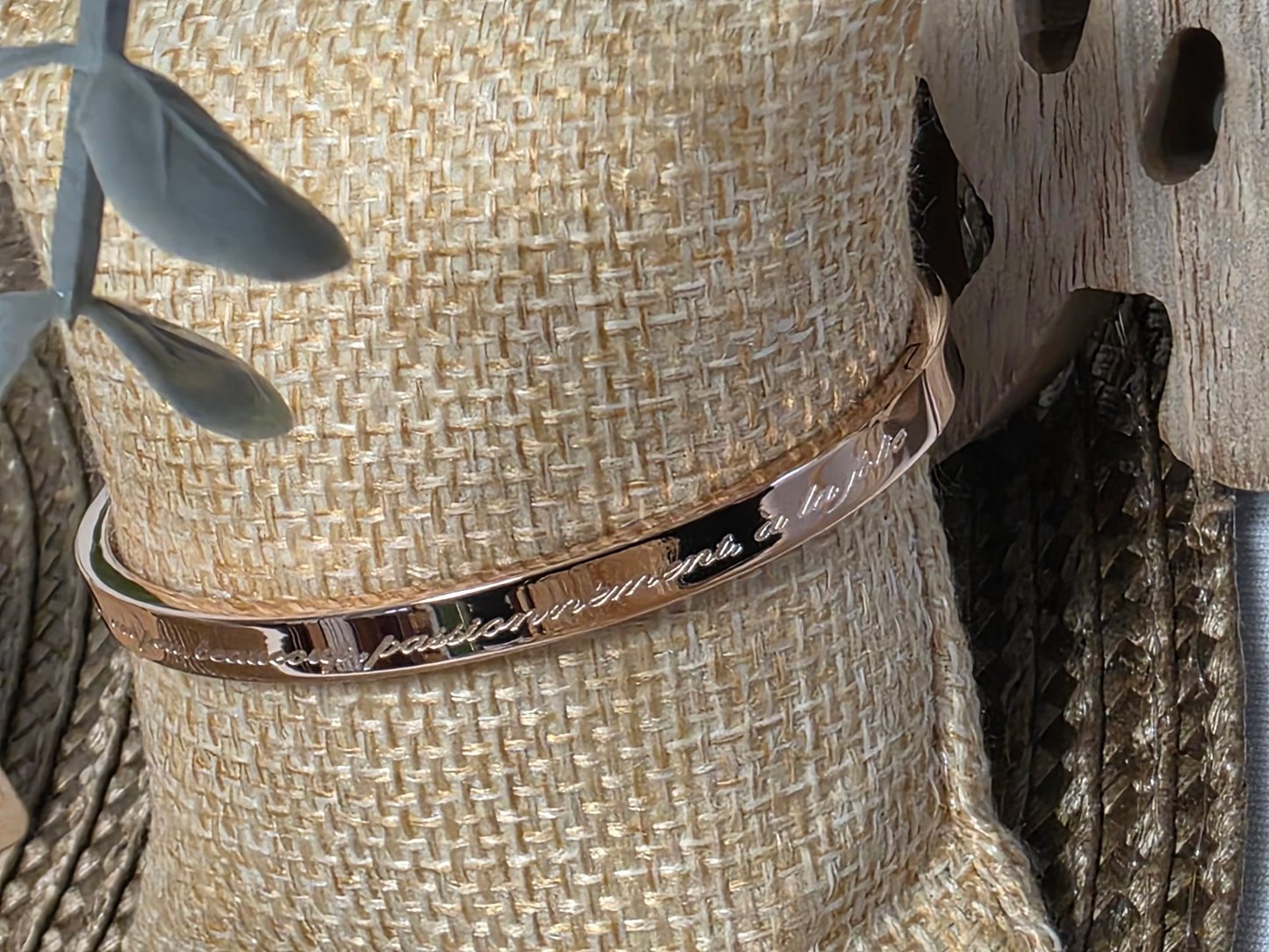 LES BRACELETS A MESSAGE " JE T'AIME UN PEU BEAUCOUP " Cuivré