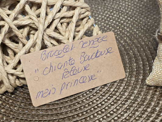 LES BRACELETS A MESSAGE " CHIANTE BOUDEUSE RALEUSE MAIS PRINCESSE " Cuivré