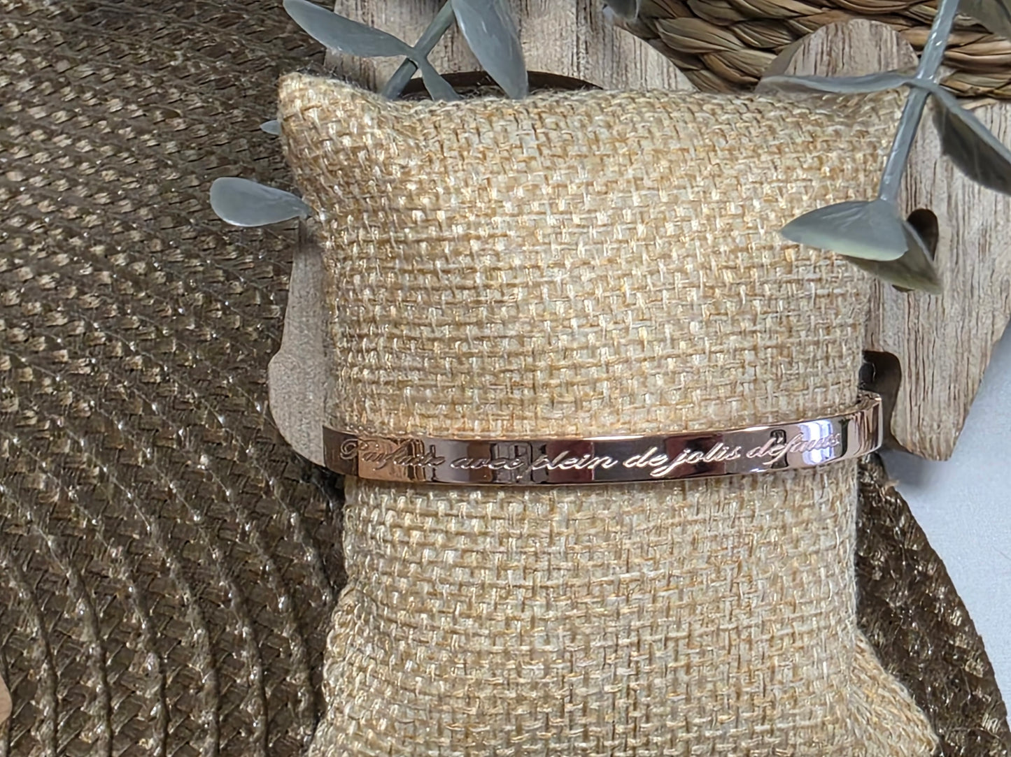 LES BRACELETS A MESSAGE " PARFAITE AVEC PLEIN DE JOLIS DEFAUTS " Cuivré