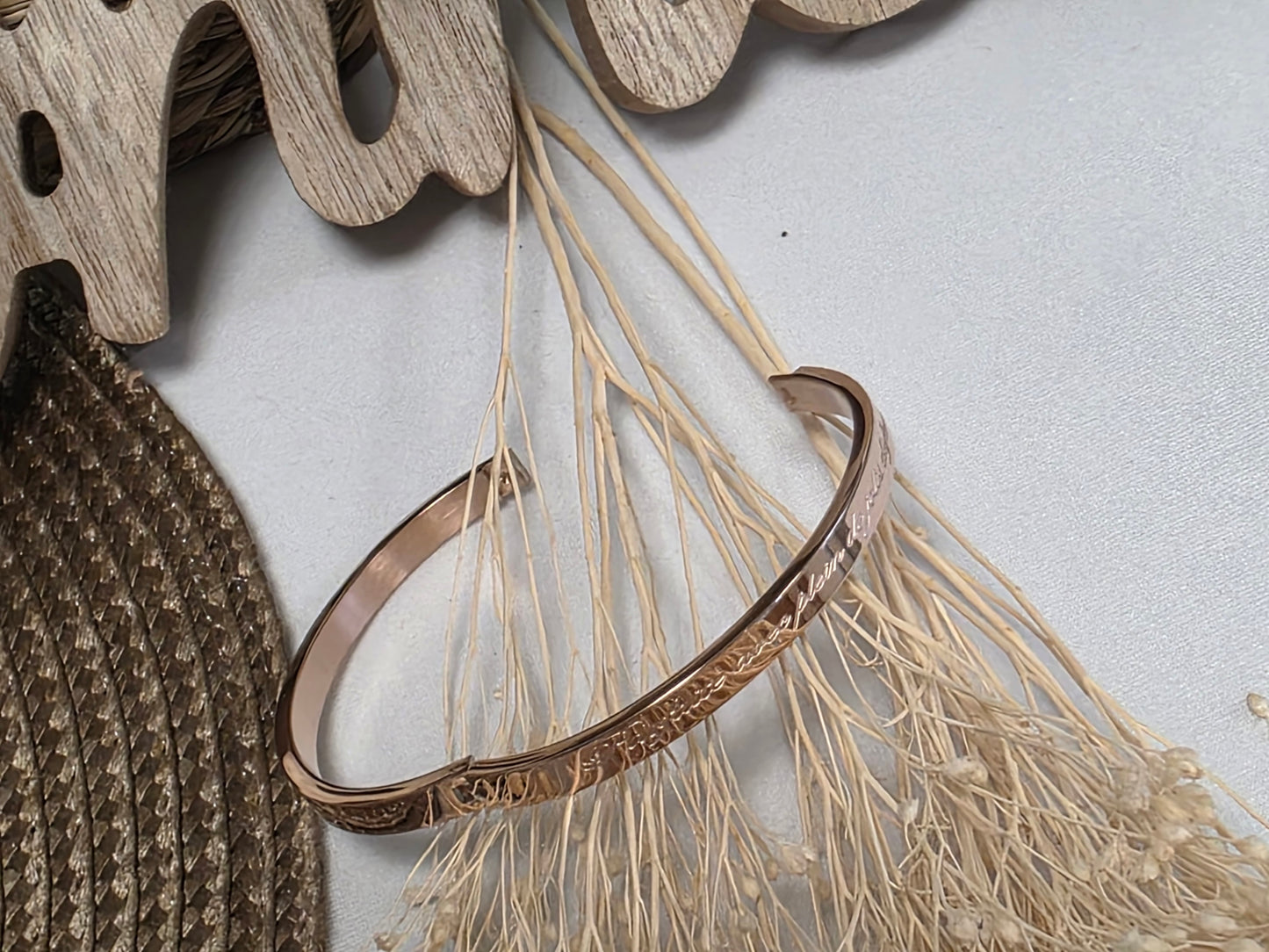 LES BRACELETS A MESSAGE " PARFAITE AVEC PLEIN DE JOLIS DEFAUTS " Cuivré