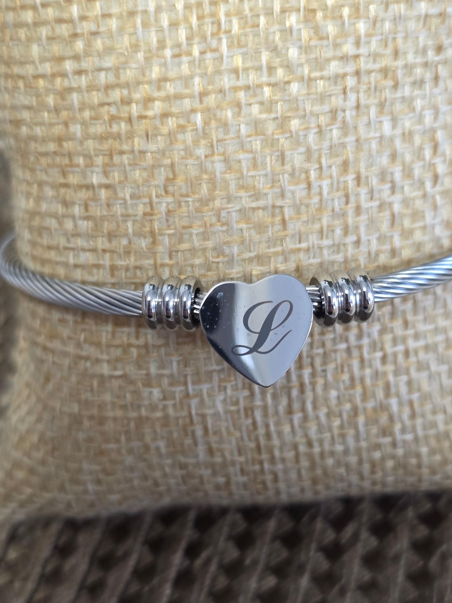 LES BRACELETS LETTRE " L " Argenté