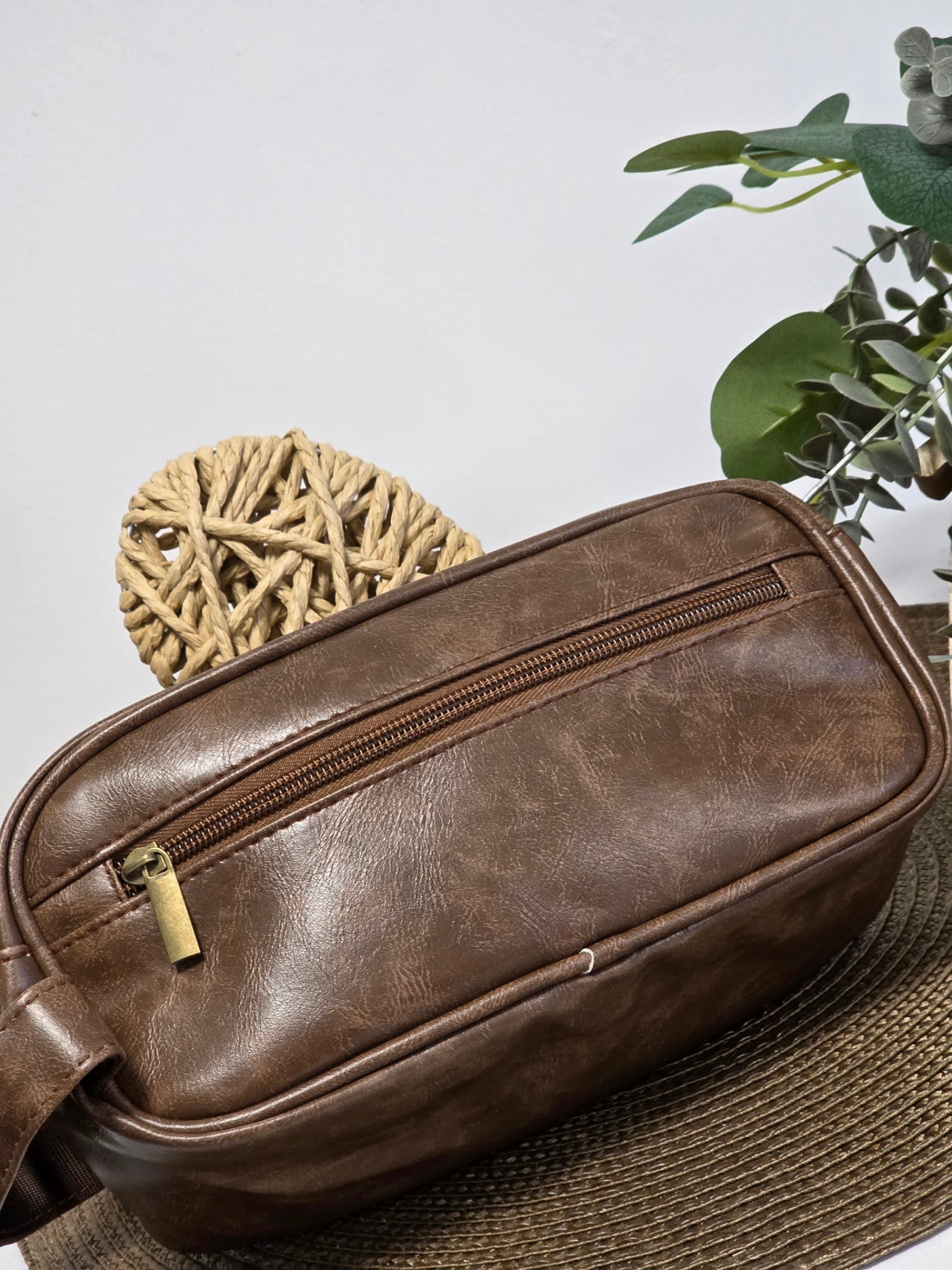 Trousse de Toilette Masculin Marron Foncé