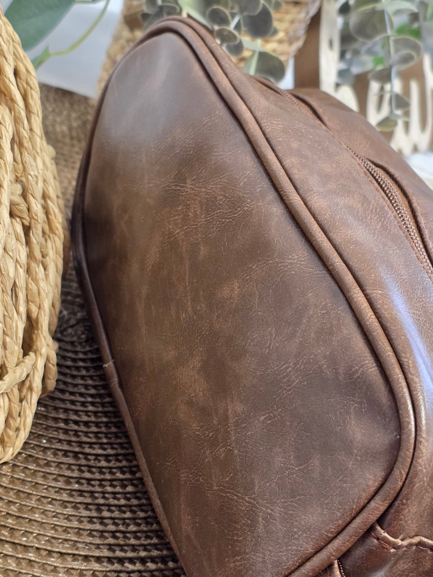 Trousse de Toilette Masculin Marron Foncé