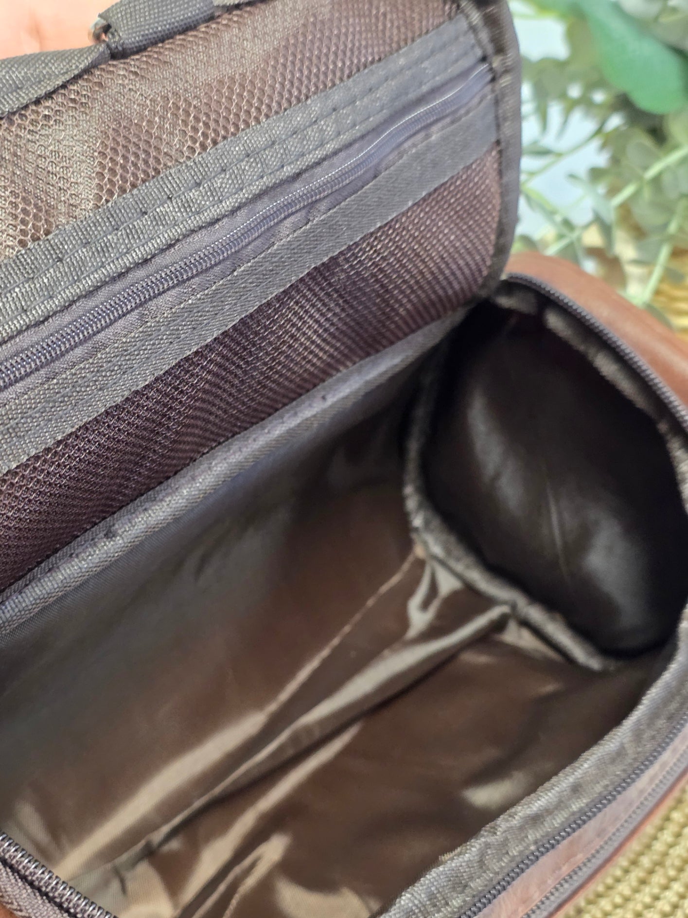 Trousse de Toilette Cuir Masculin Marronné