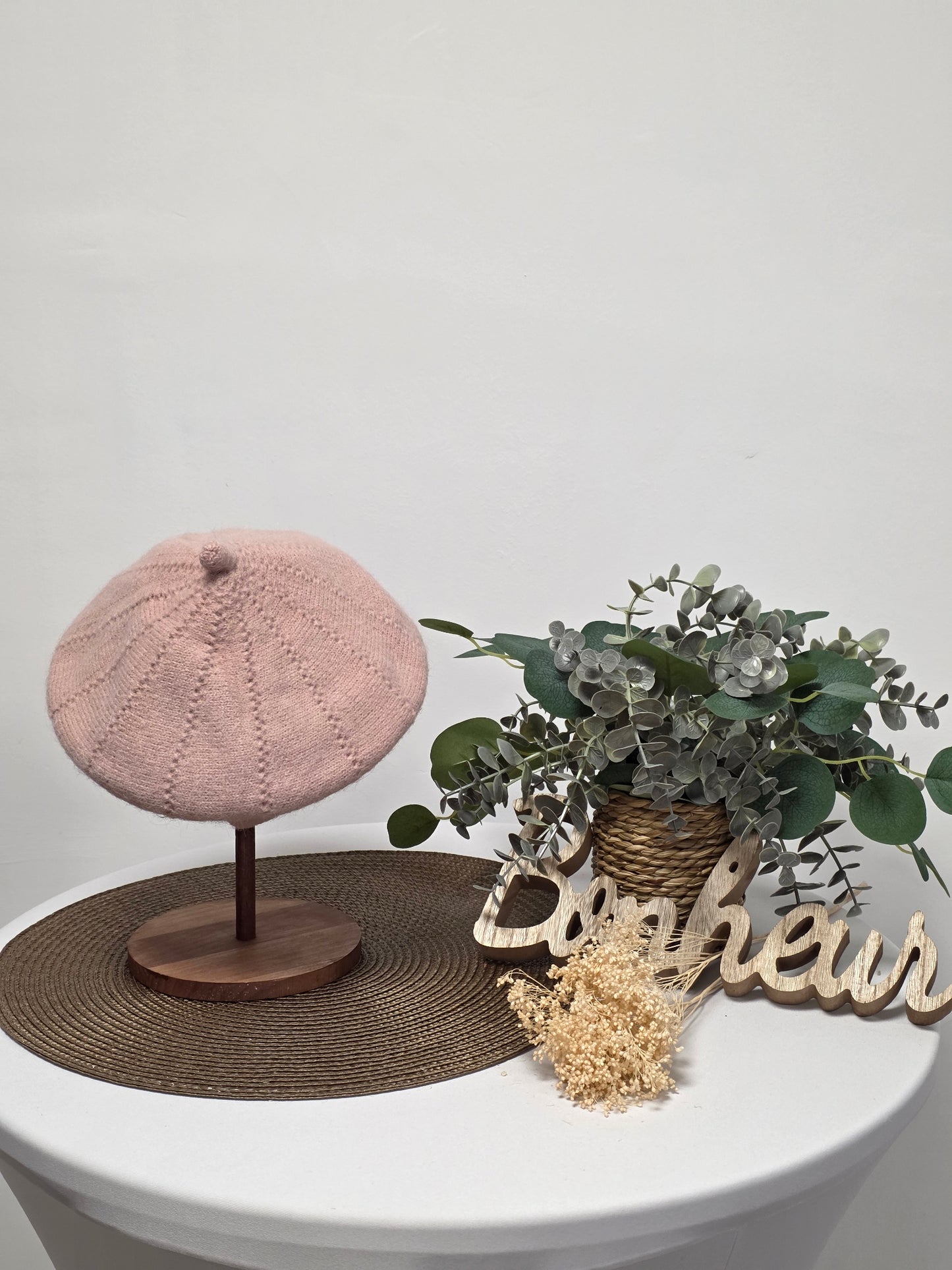 Nos Bérets en Flanelle Rose