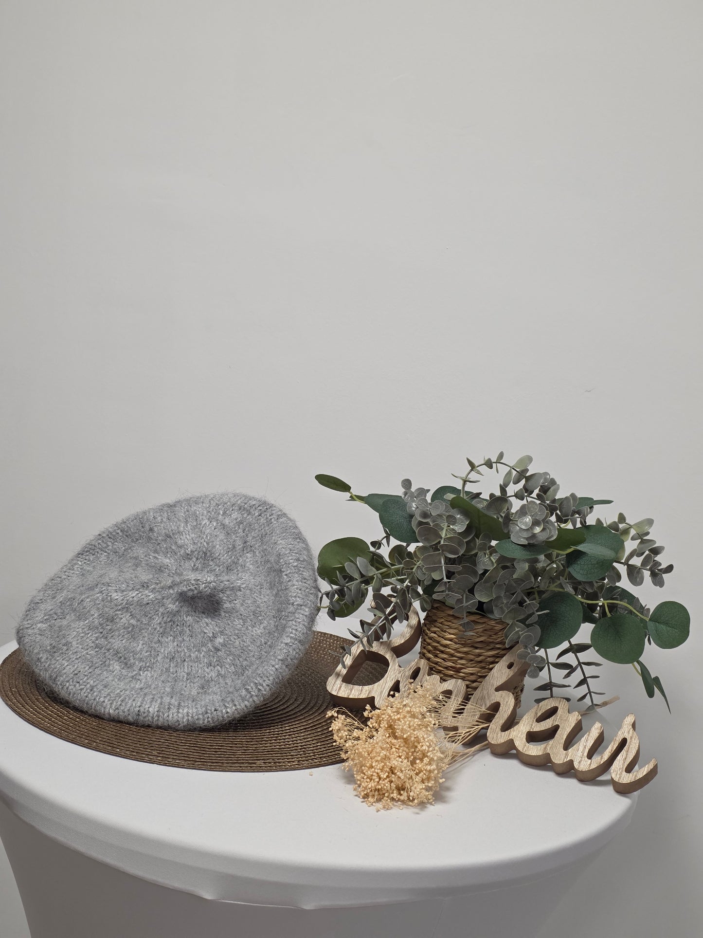 Nos Bérets en Flanelle Gris Clair