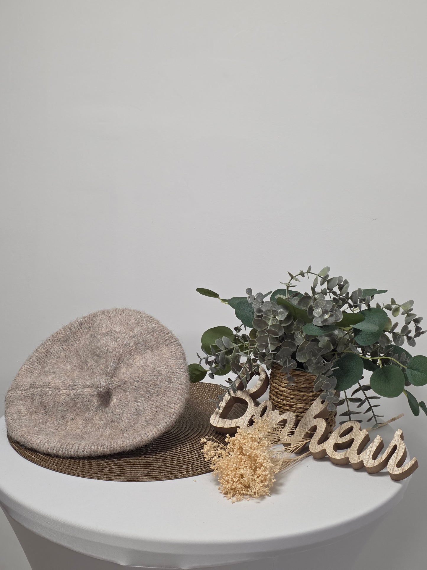 Nos Bérets en Flanelle Beige