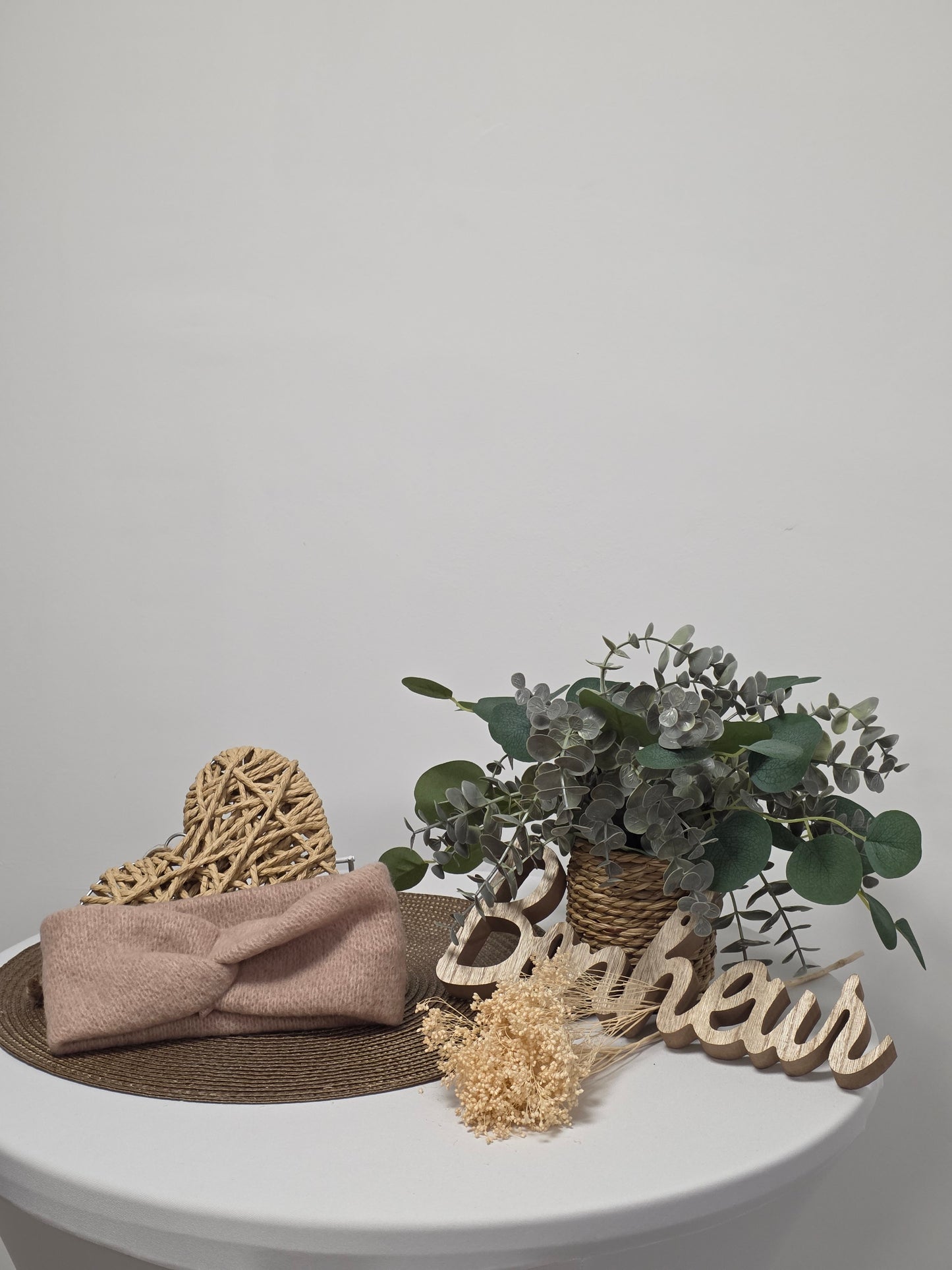 Nos Bandeaux Cache Oreille Flanelle Rose Clair