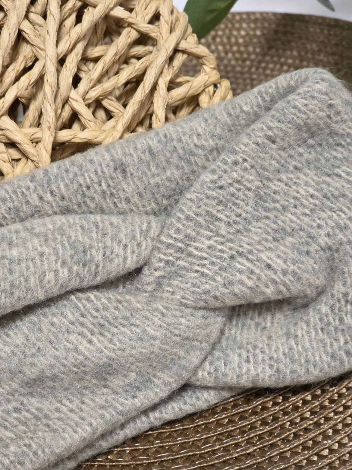 Nos Bandeaux Cache Oreille Flanelle Gris