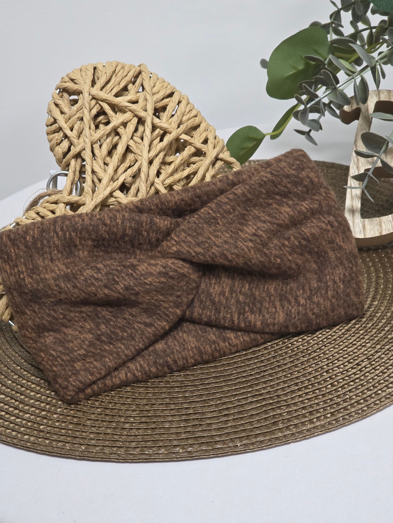 Nos Bandeaux Cache Oreille Flanelle Marron