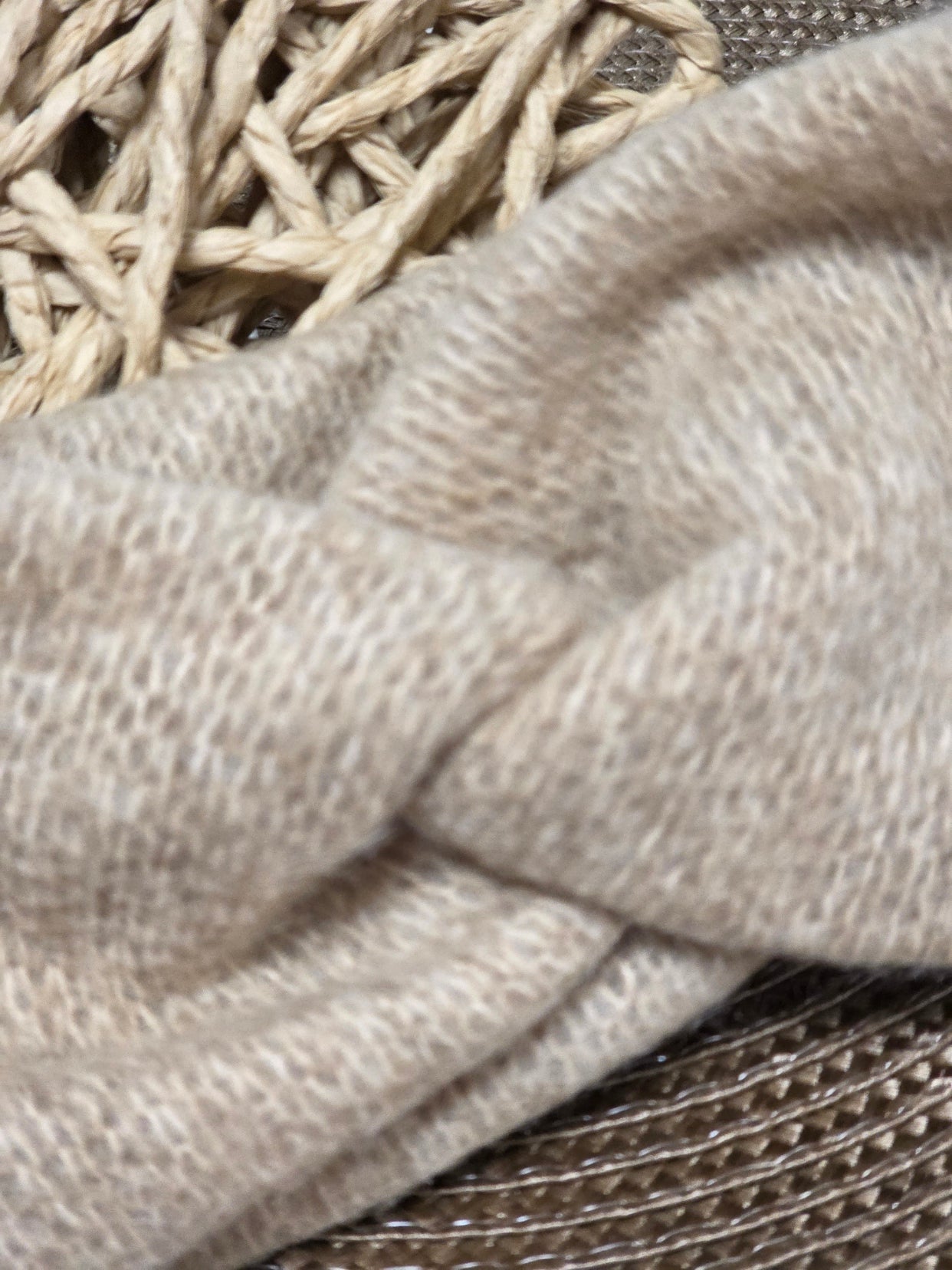 Nos Bandeaux Cache Oreille Flanelle Beige Taupe