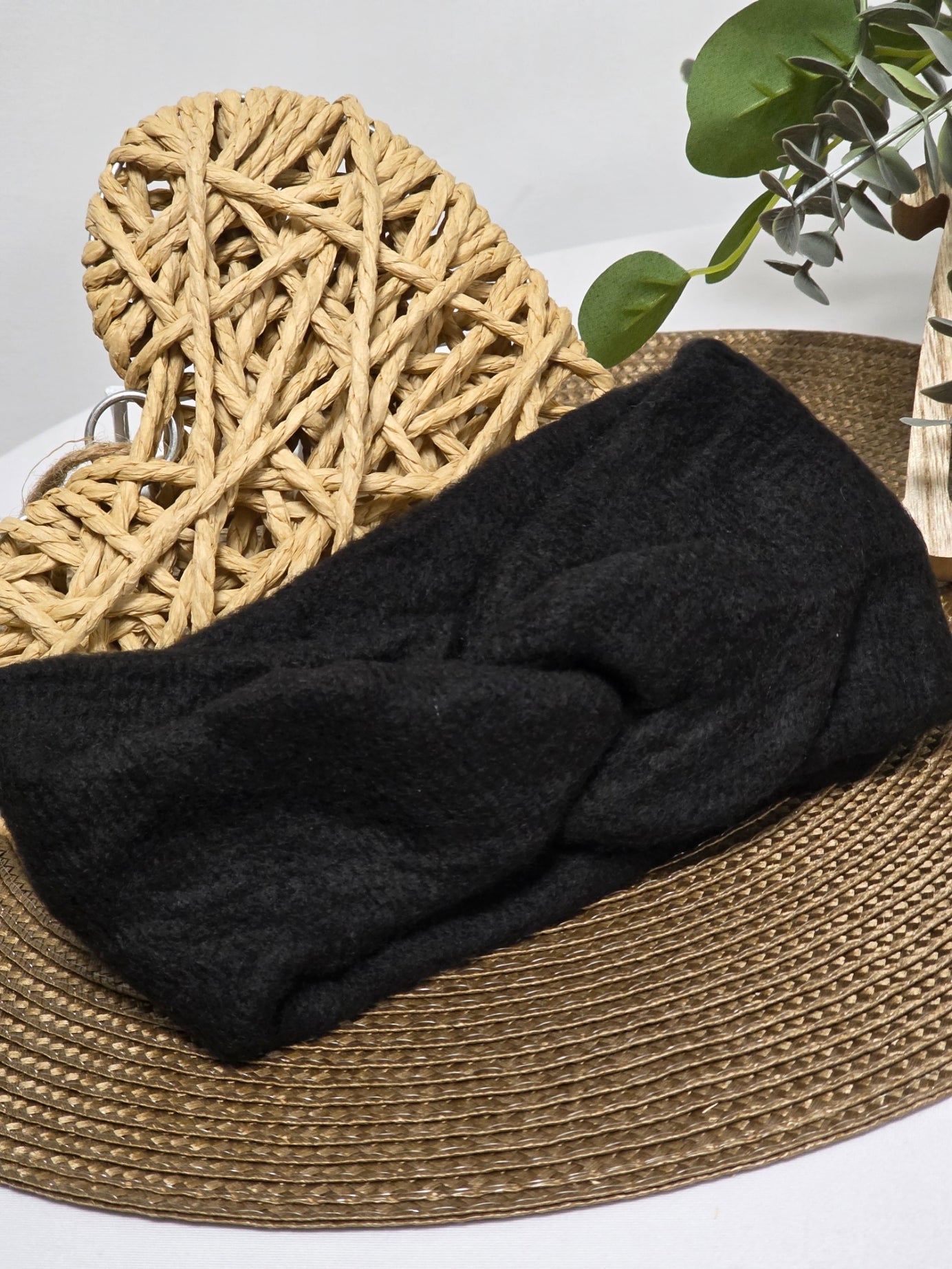 Nos Bandeaux Cache Oreille Flanelle Noir