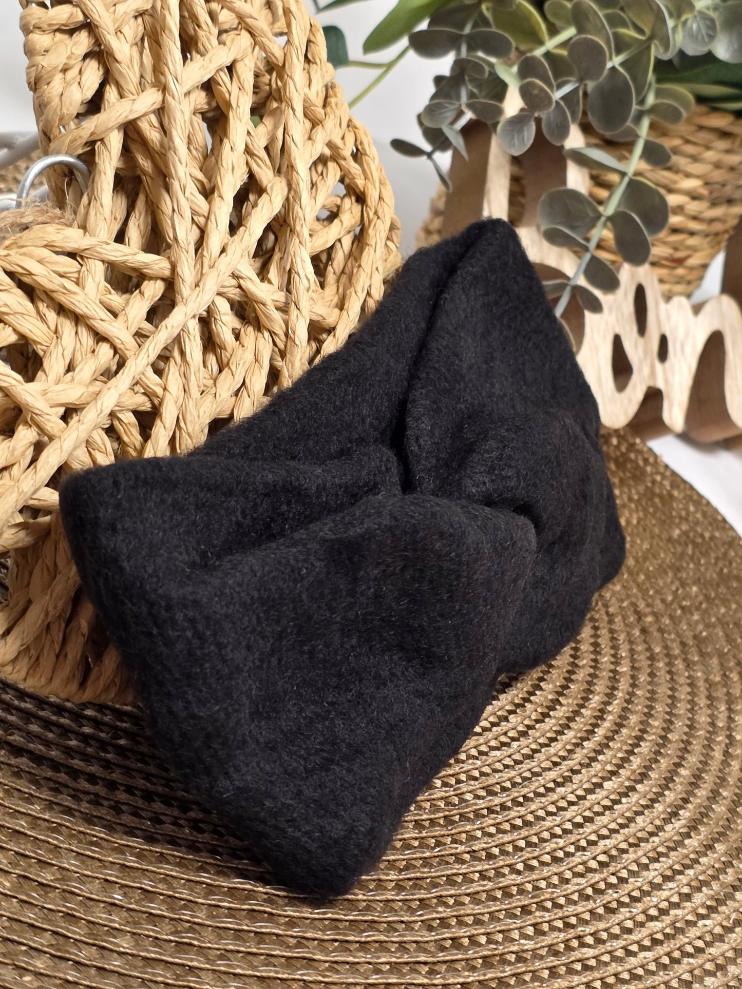 Nos Bandeaux Cache Oreille Flanelle Noir