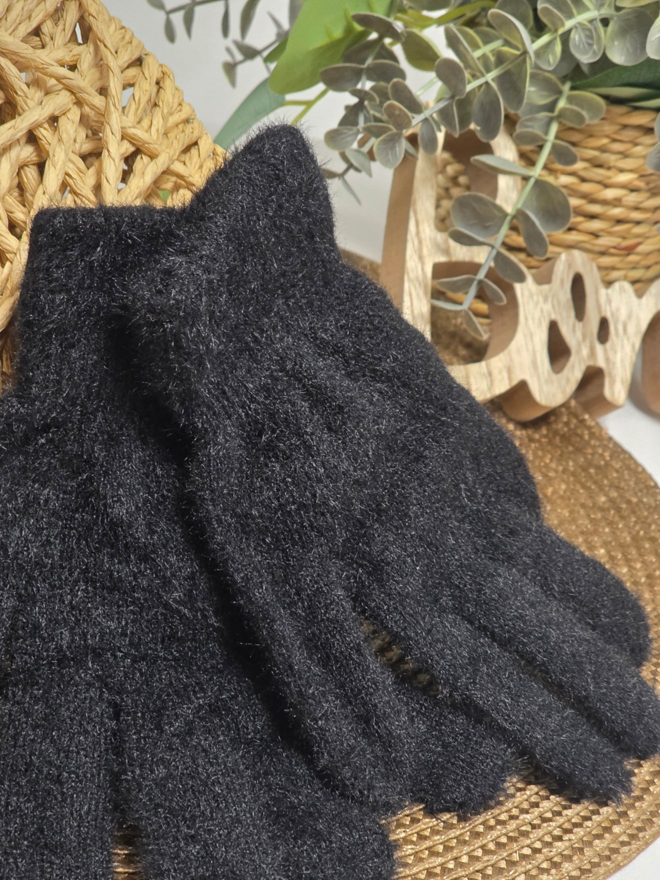 Nos Gants en Laine Femme Noir