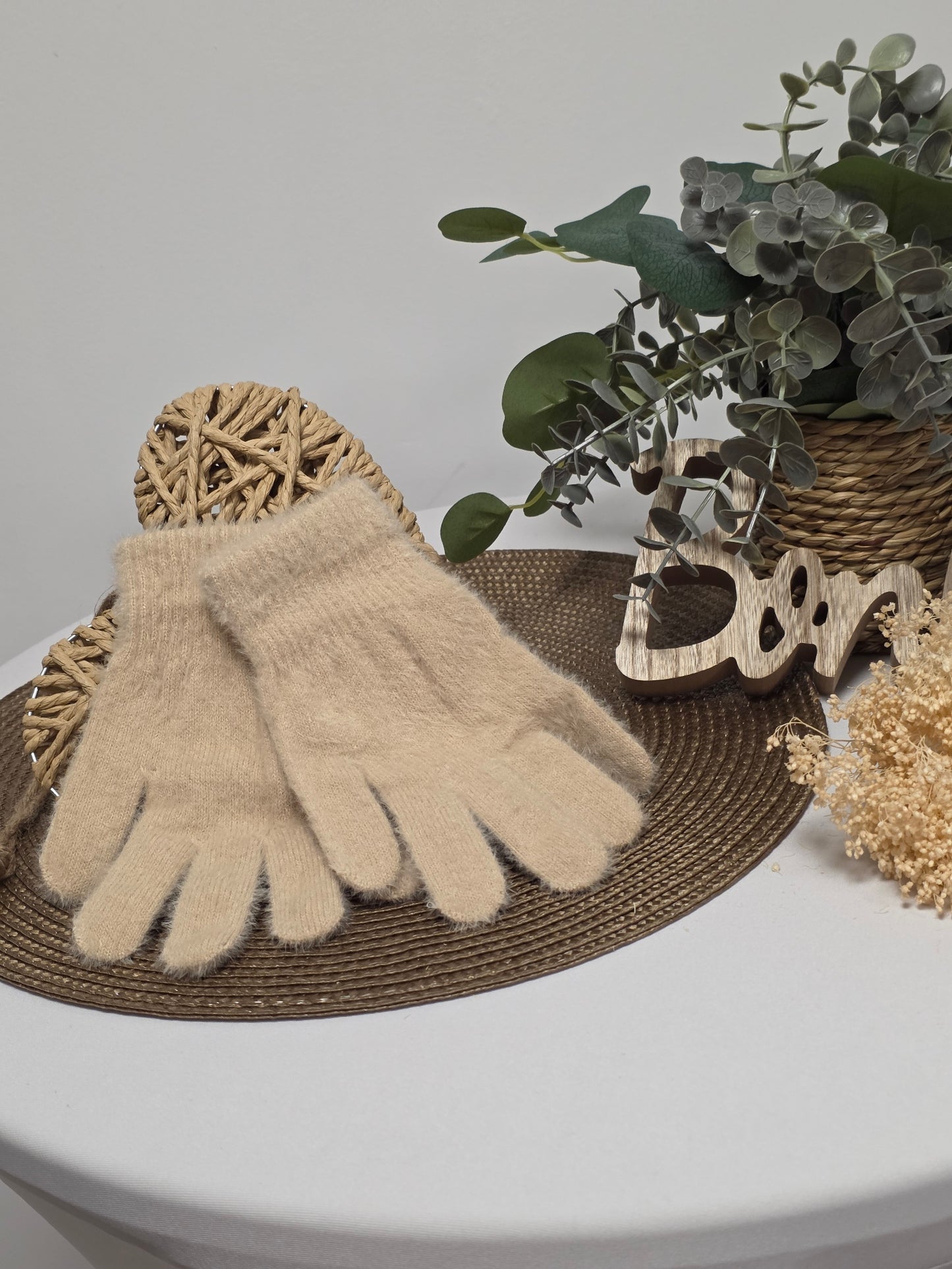 Nos Gants en Laine Femme Beige