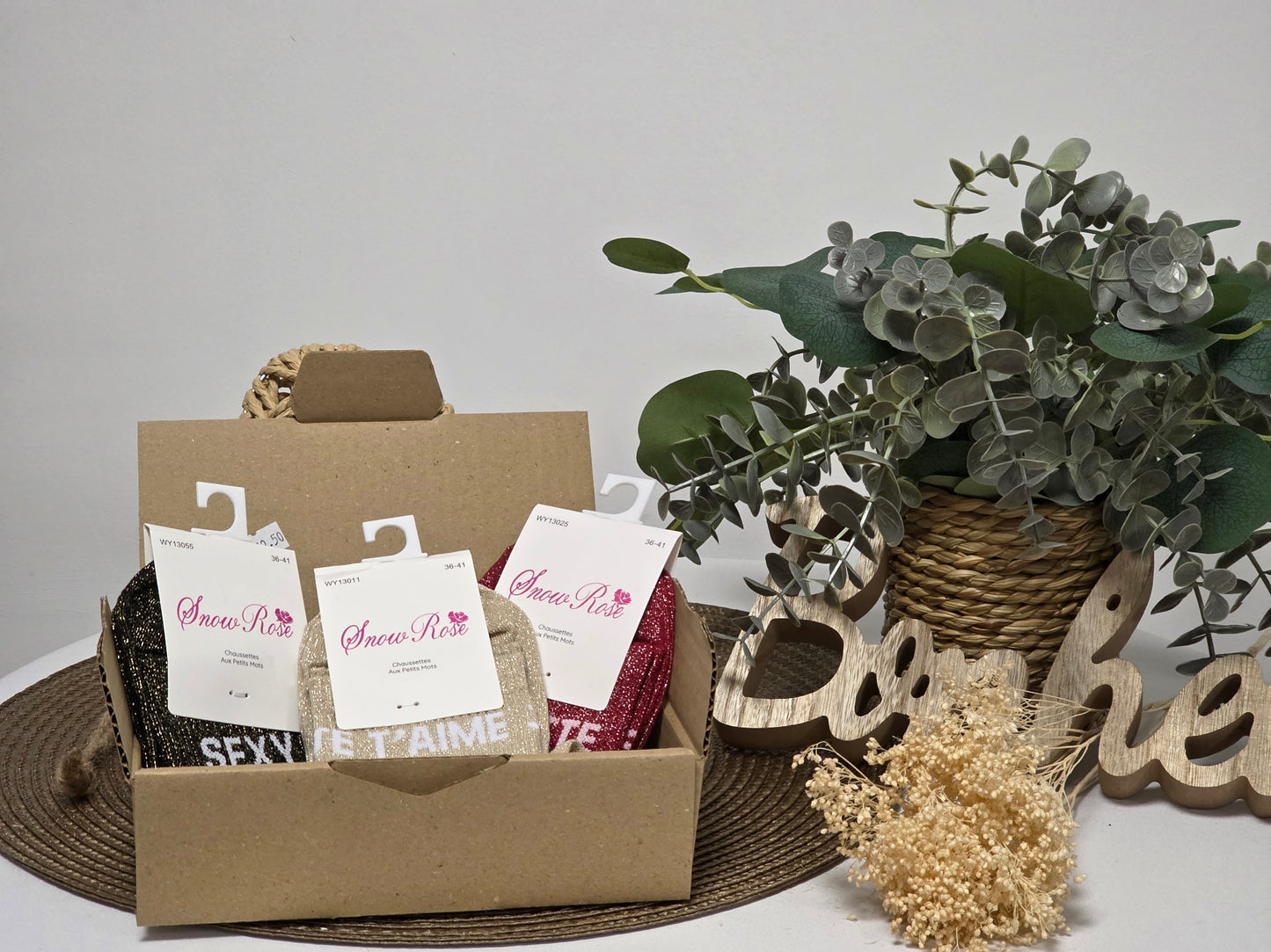 Box Cadeau - Lot de 3 Chaussettes à Paillettes à Composer !