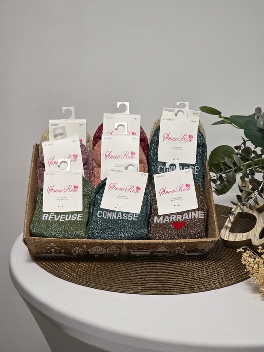 Box Cadeau - Lot de 9 Chaussettes à Paillettes à Composer !