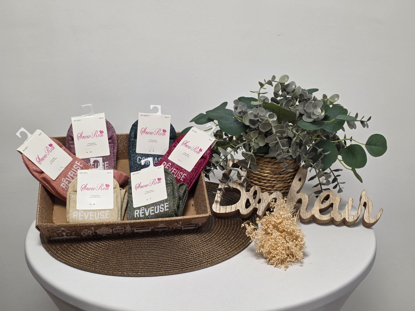 Box Cadeau - Lot de 6 Chaussettes à Paillettes à Composer !