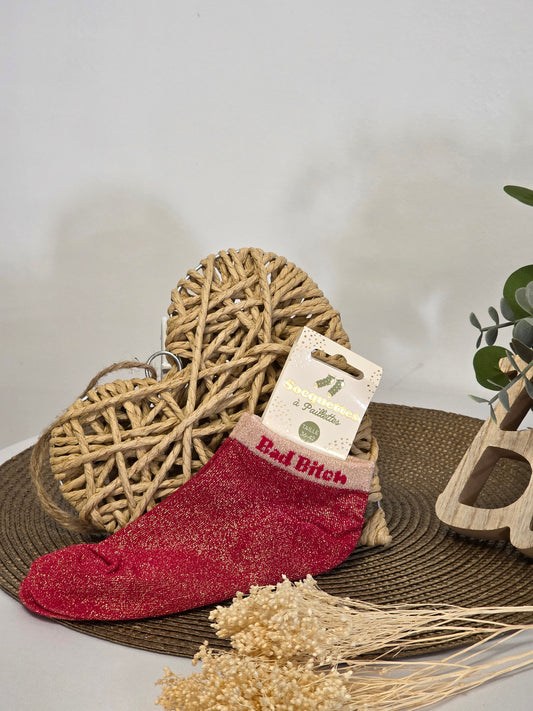 BAD BITCH - Socquette à Paillette