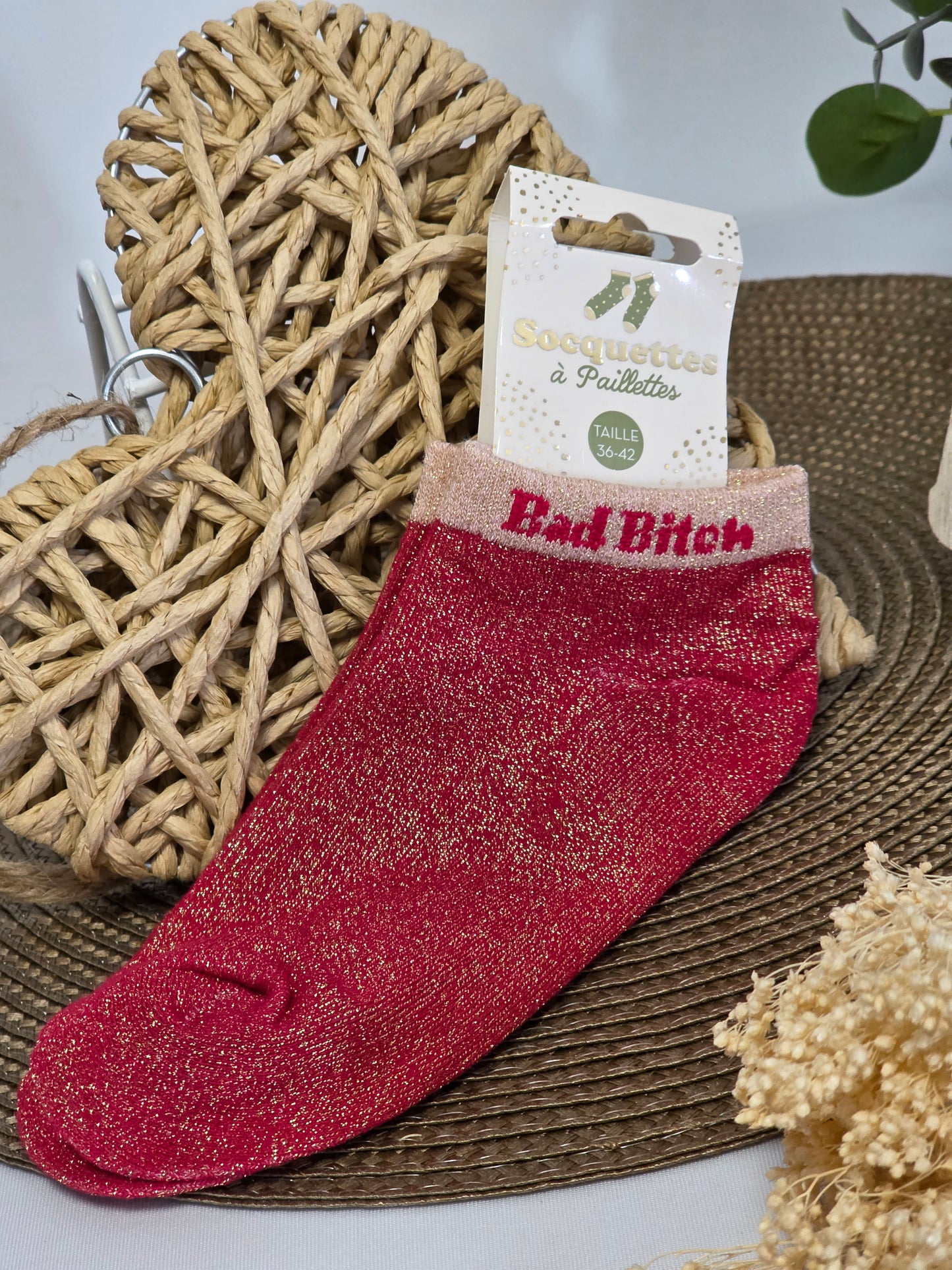 BAD BITCH - Socquette à Paillette