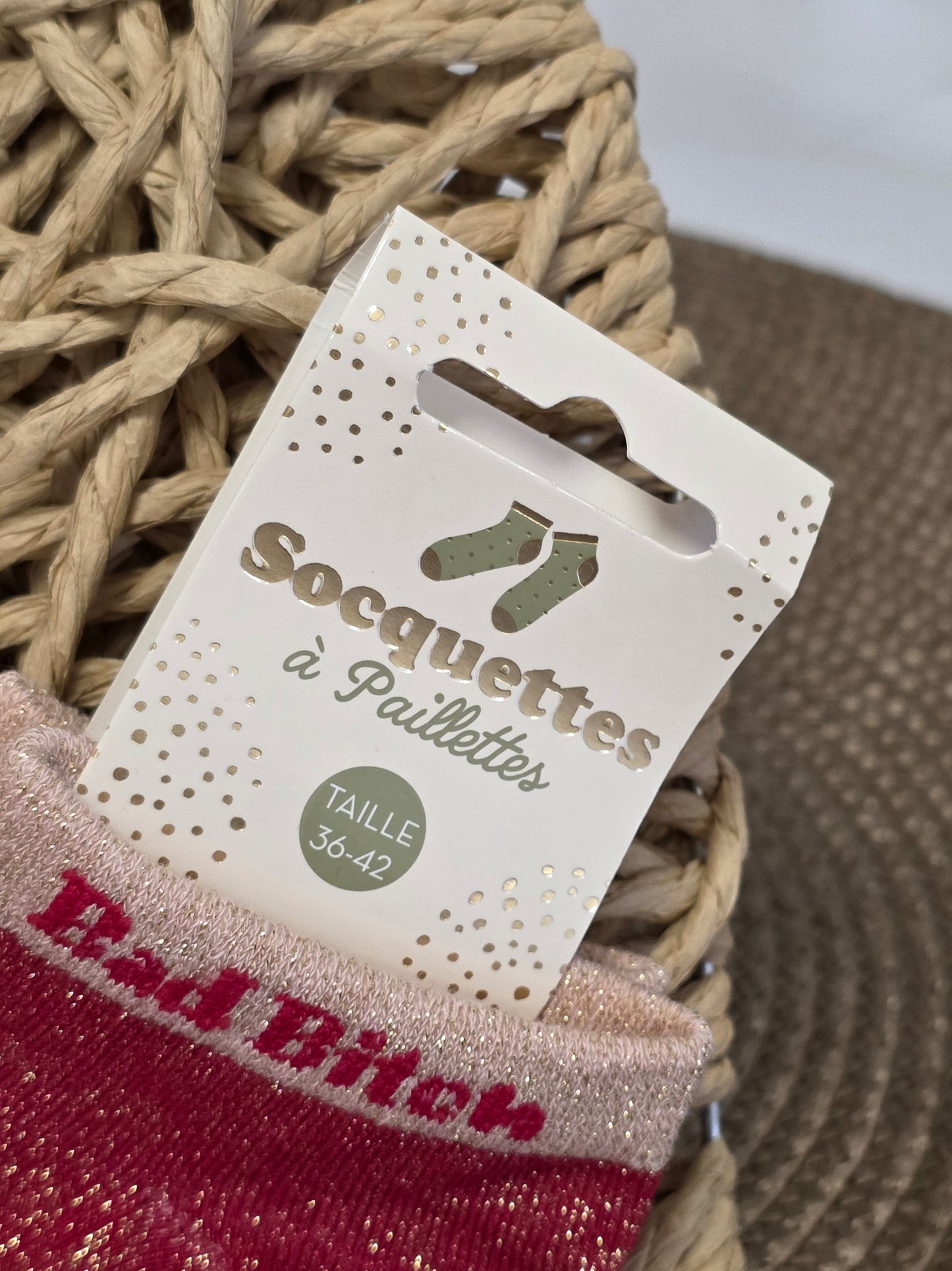 BAD BITCH - Socquette à Paillette