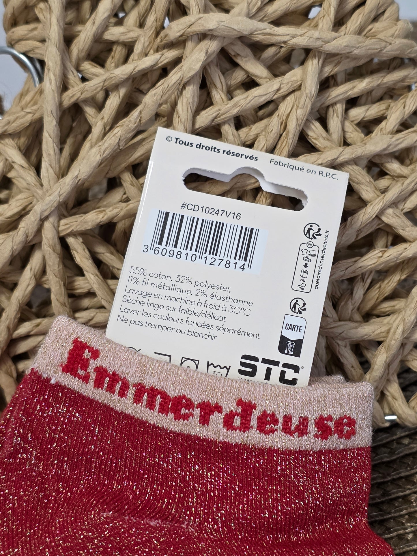 EMMERDEUSE - Socquette à Paillette