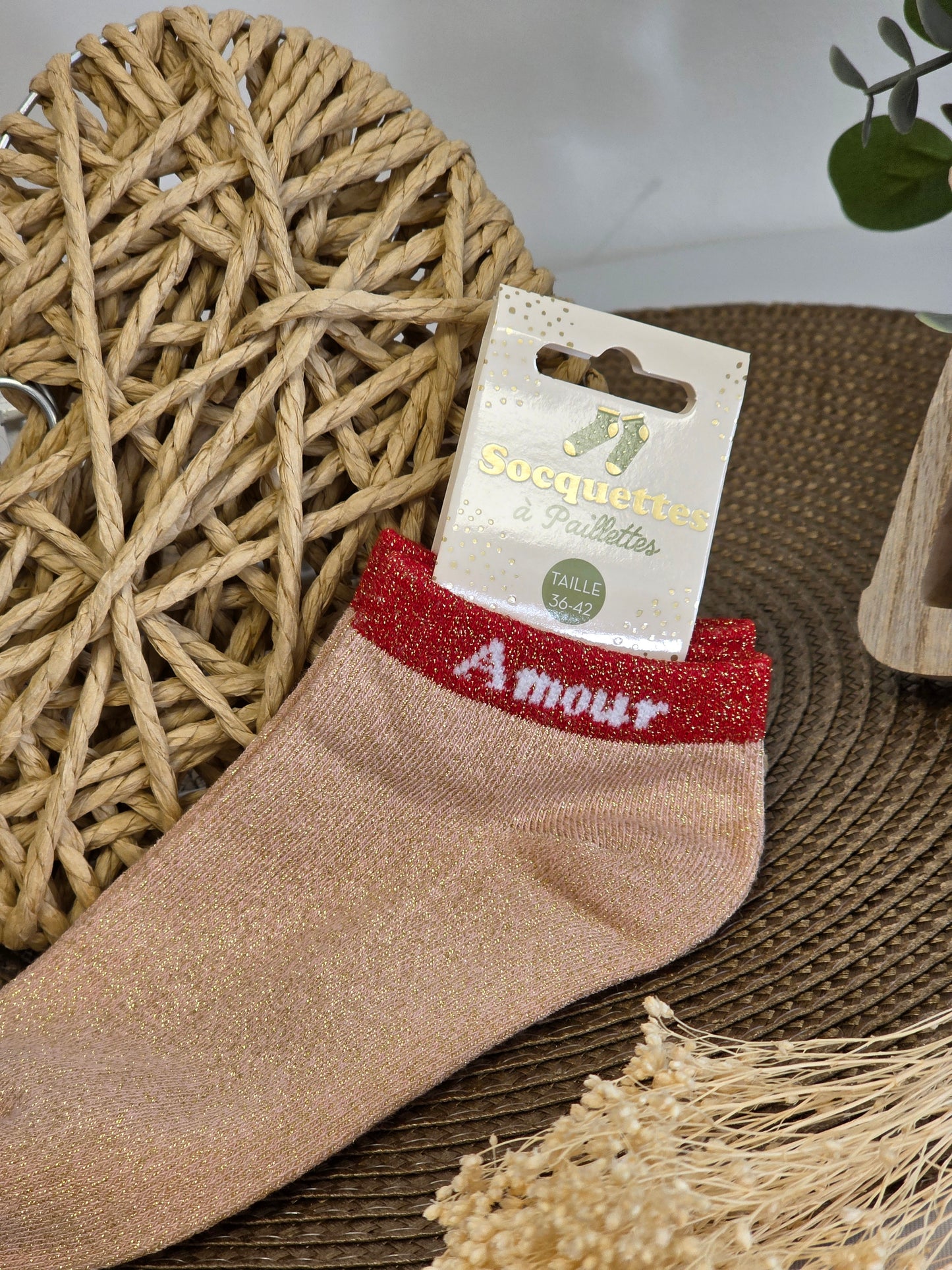 AMOUR - Socquette à Paillette