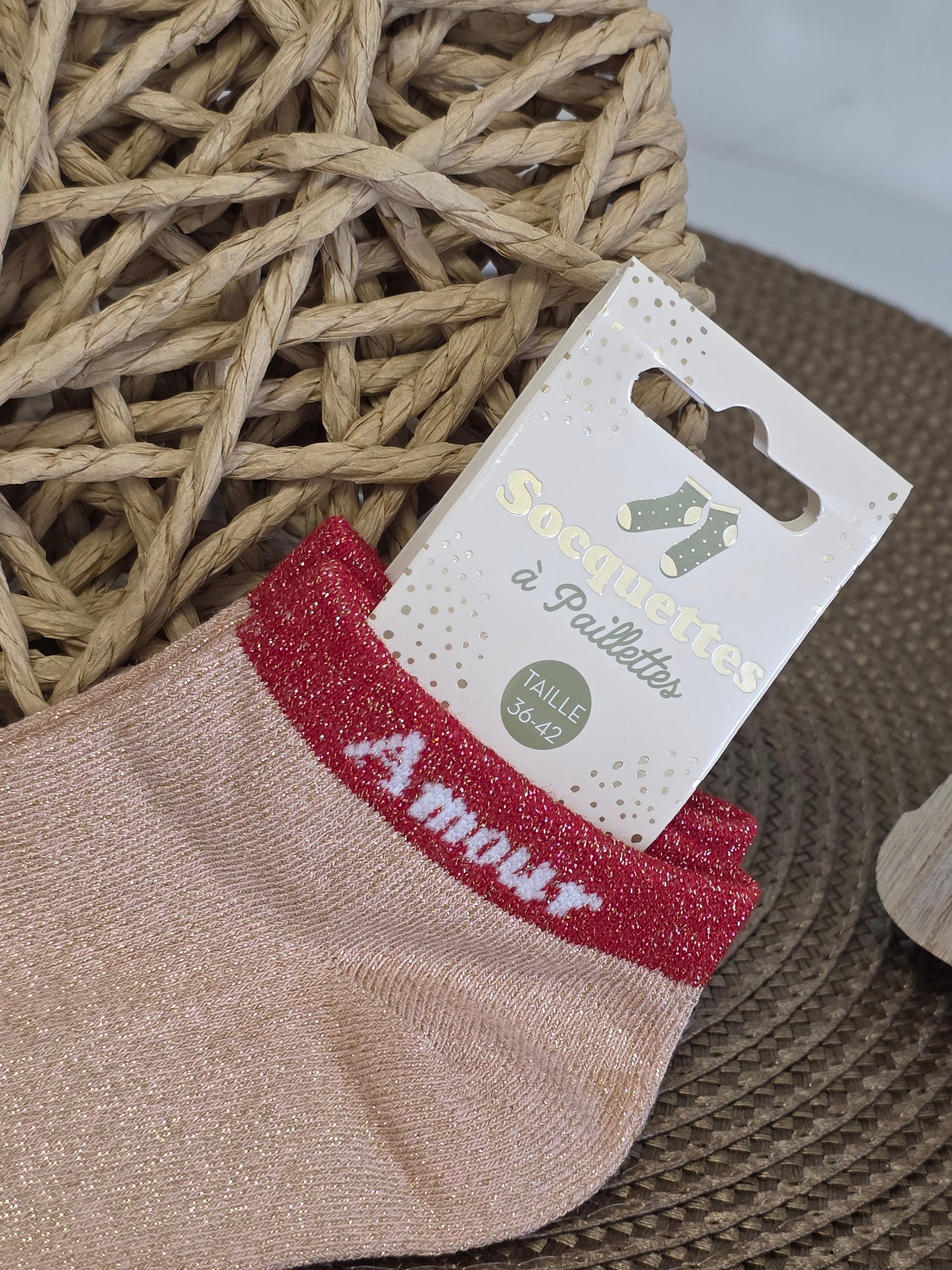 AMOUR - Socquette à Paillette