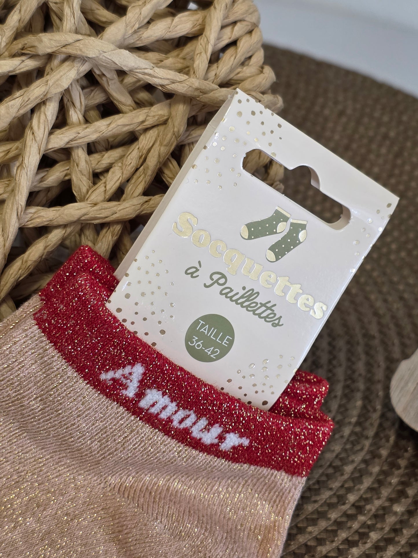 AMOUR - Socquette à Paillette
