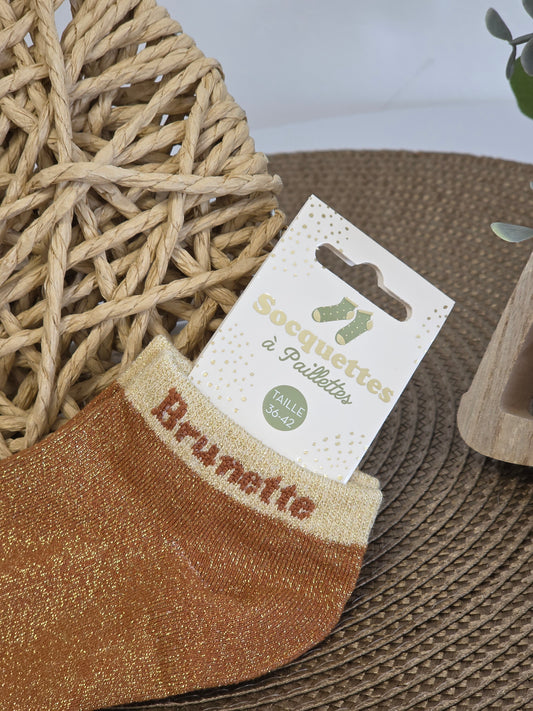 BRUNETTE - Socquette à Paillette