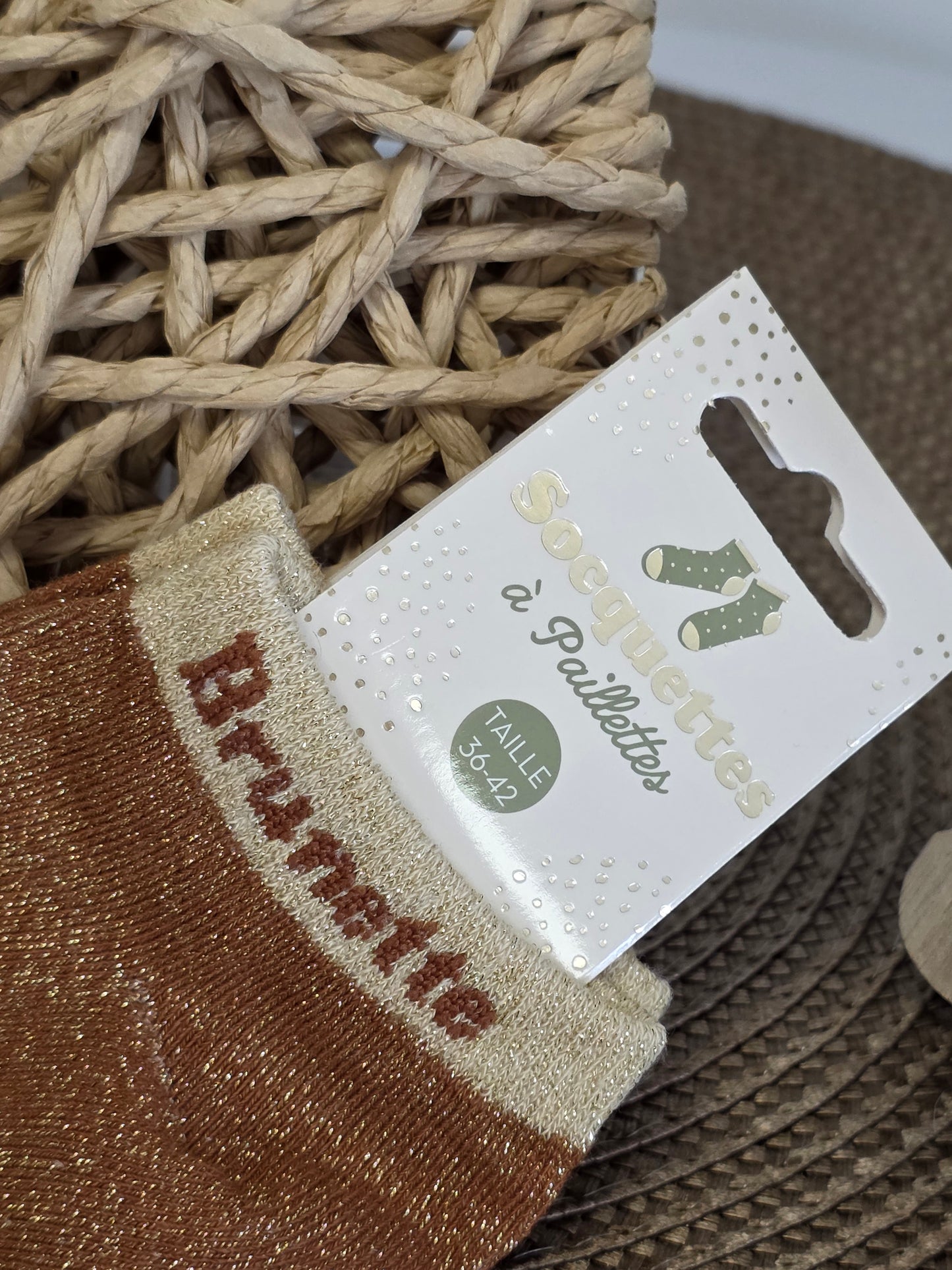 BRUNETTE - Socquette à Paillette