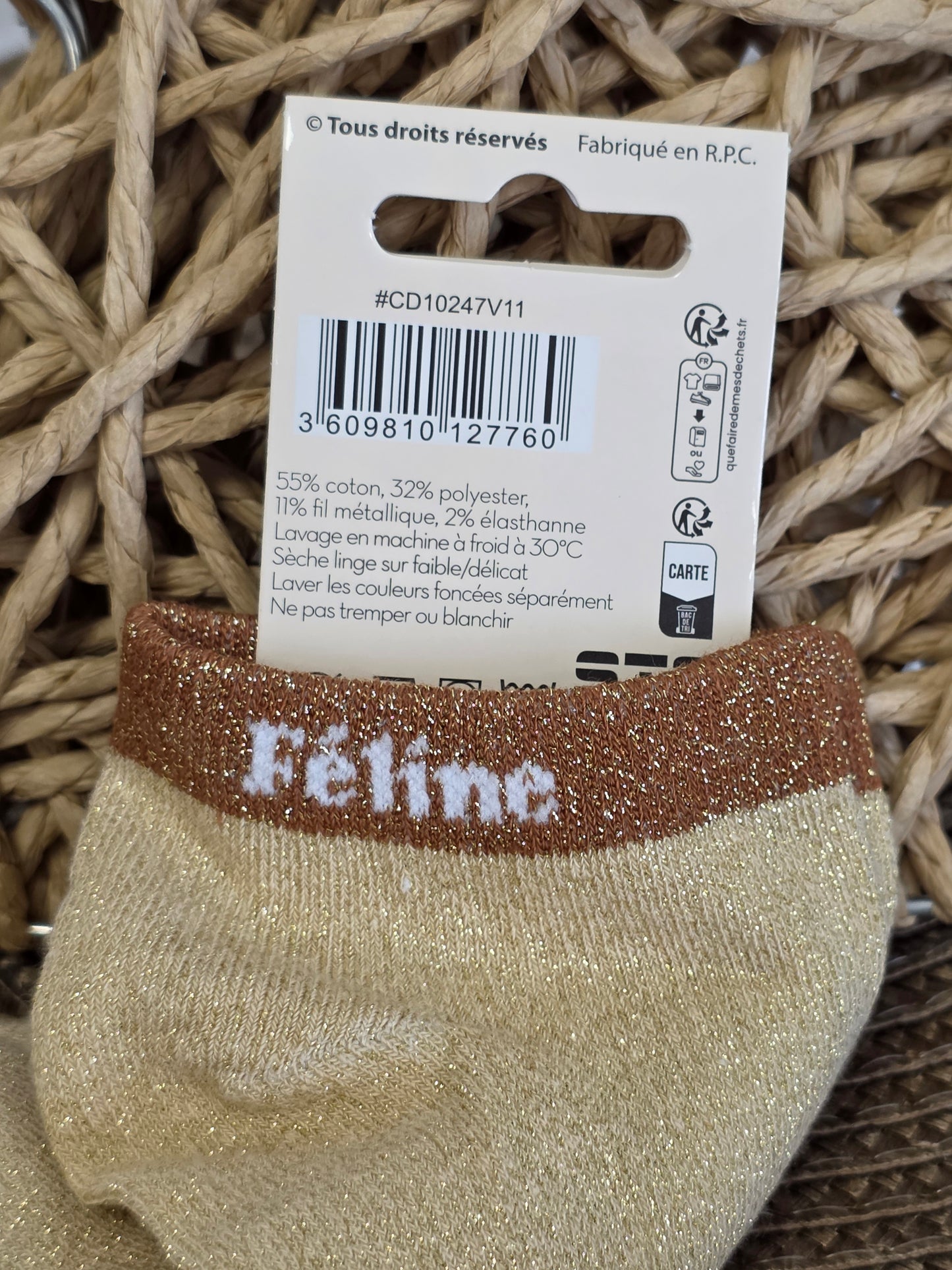 FELINE - Socquette à Paillette