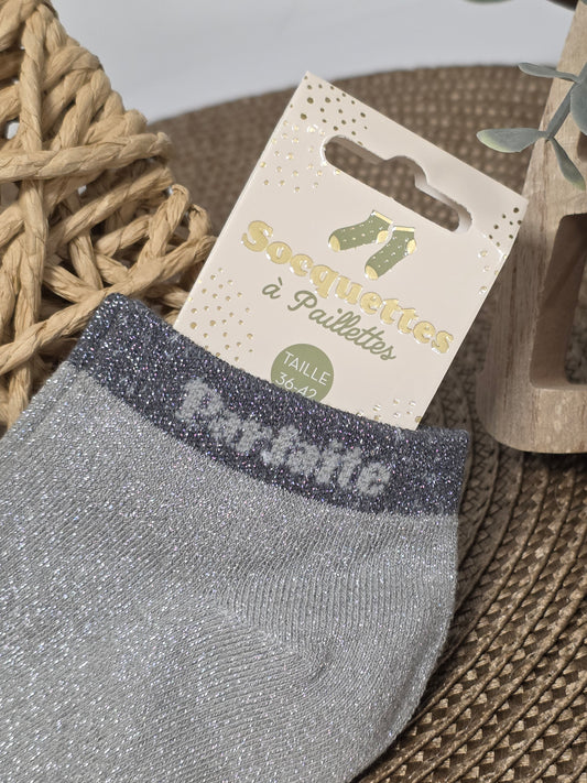 PARFAITE - Socquette à Paillette Bleu