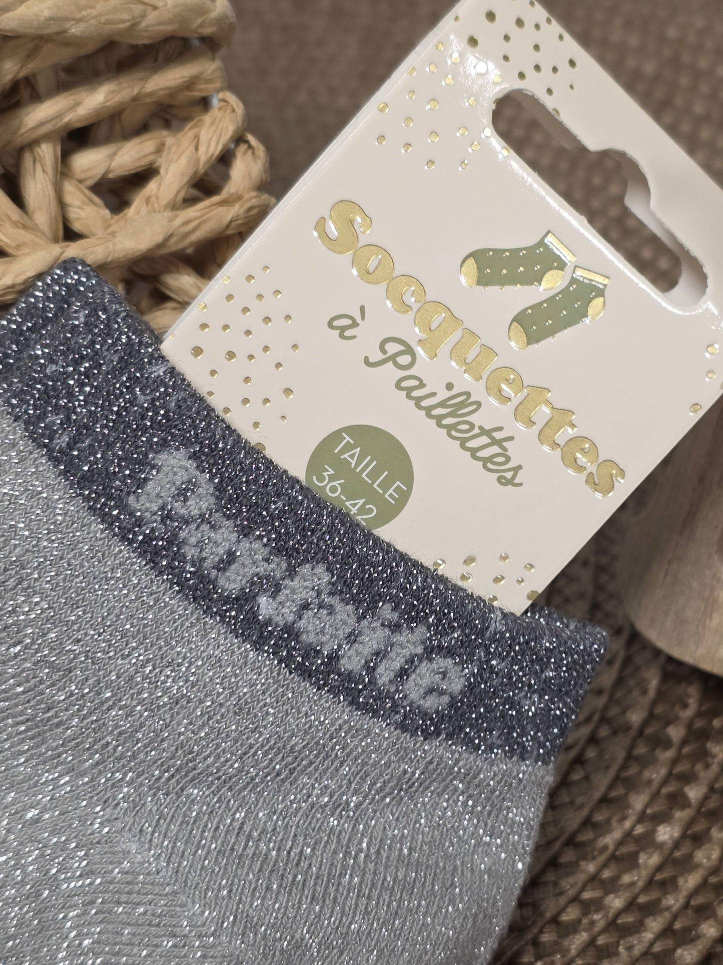 PARFAITE - Socquette à Paillette Bleu