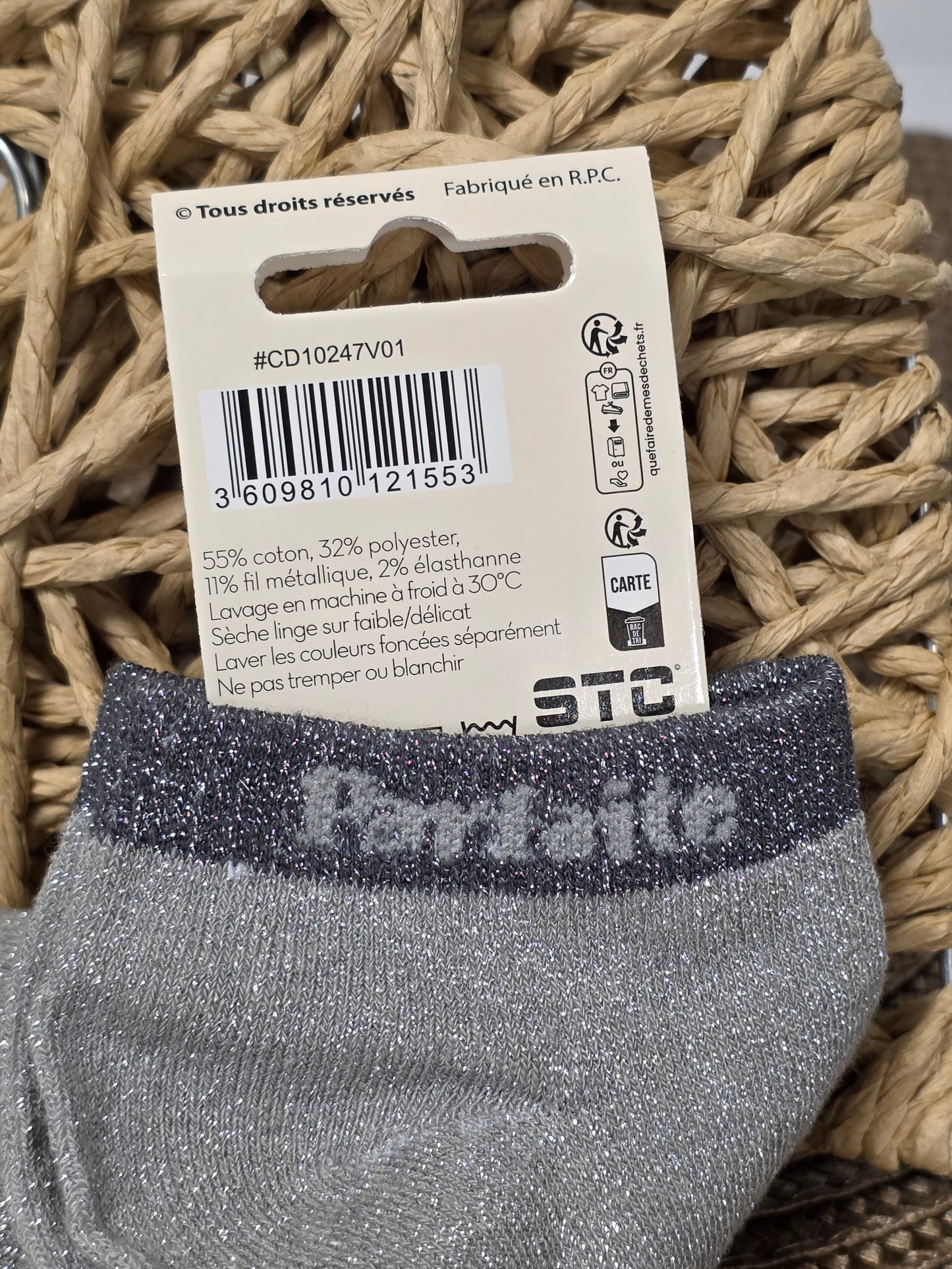 PARFAITE - Socquette à Paillette Bleu