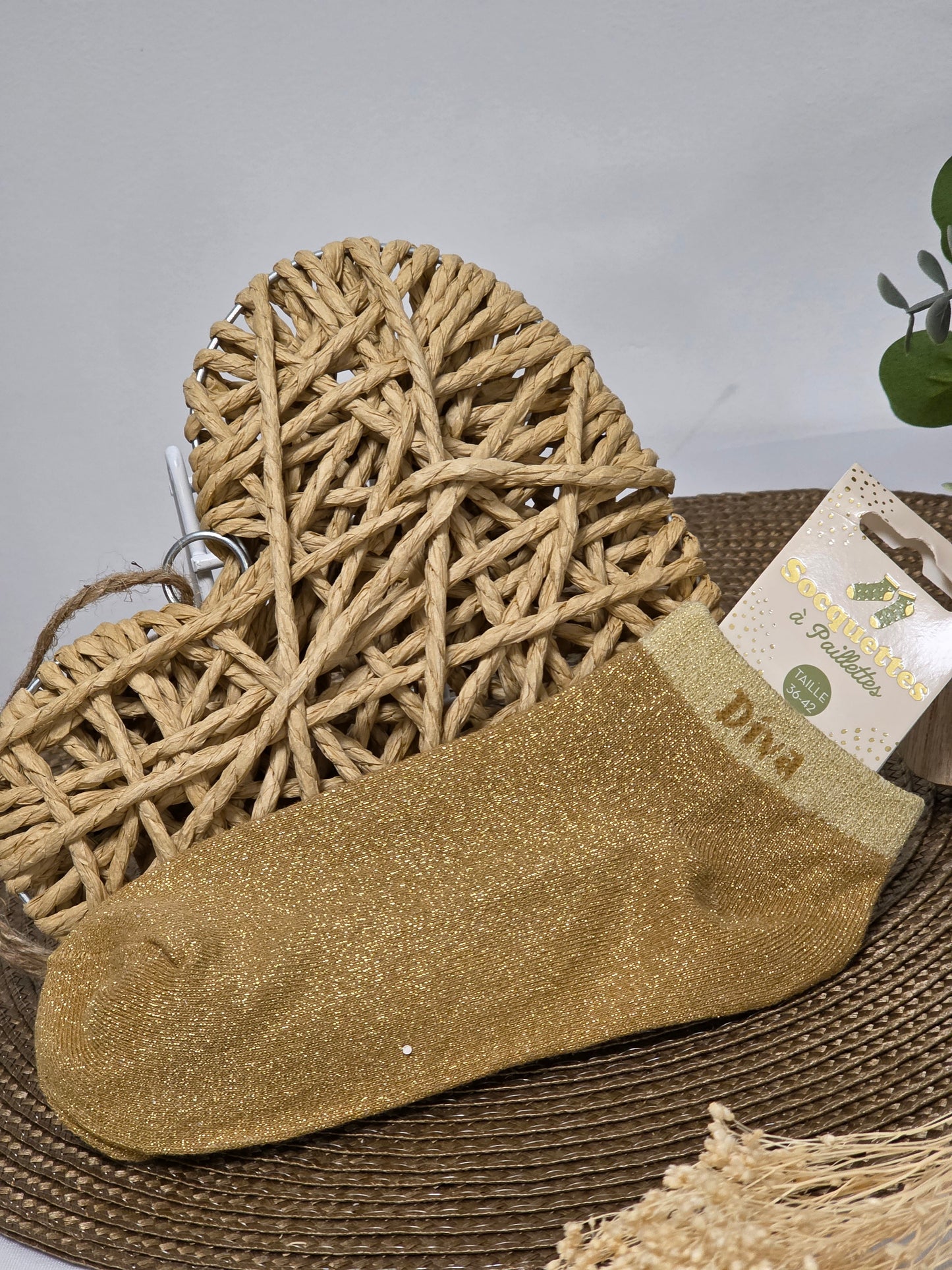 DIVA - Socquette à Paillette Doré